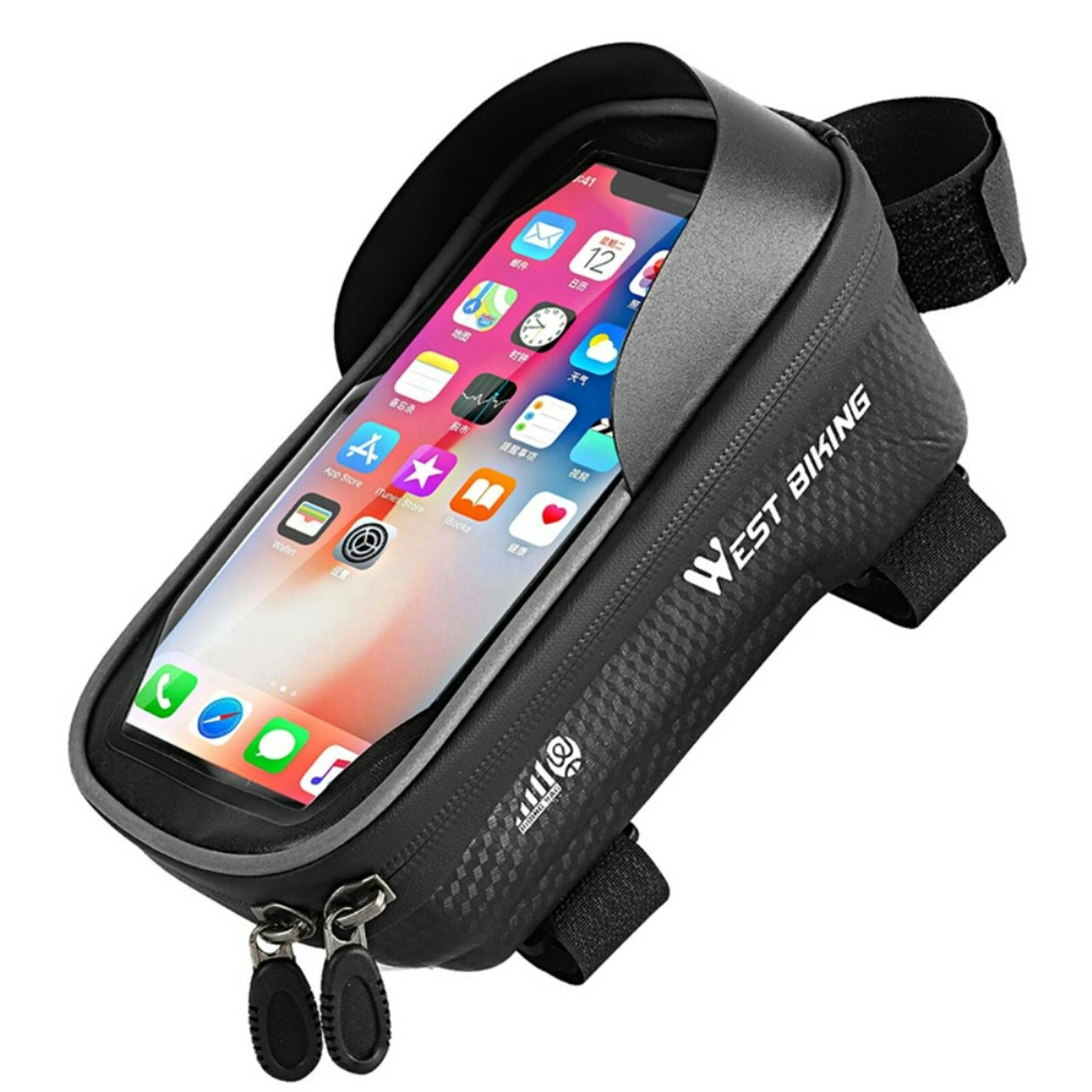 West Biking Waterproof Telefoonhouder Fiets Zwart