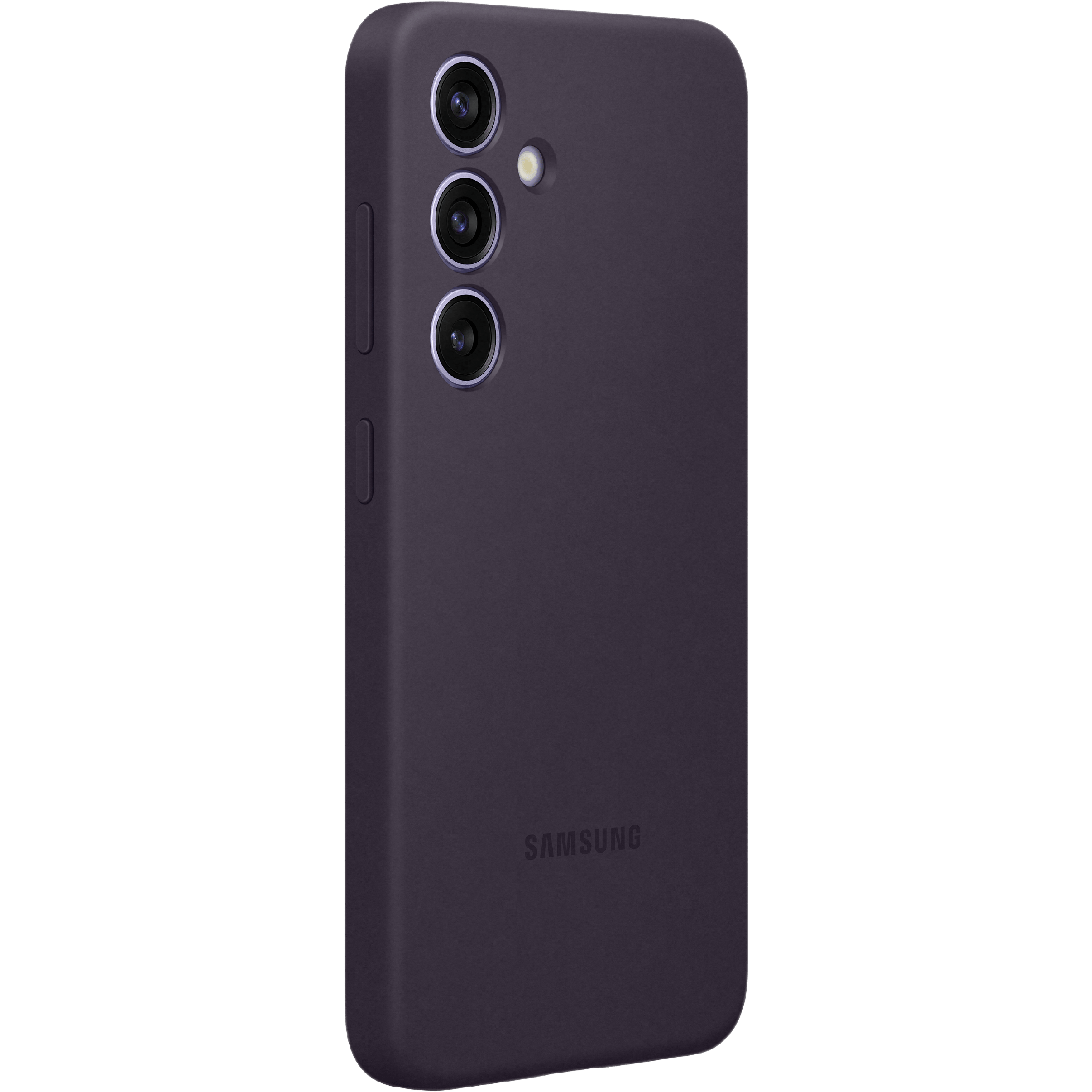 Samsung Galaxy S24 Siliconen Hoesje Dark Violet - Zijkant