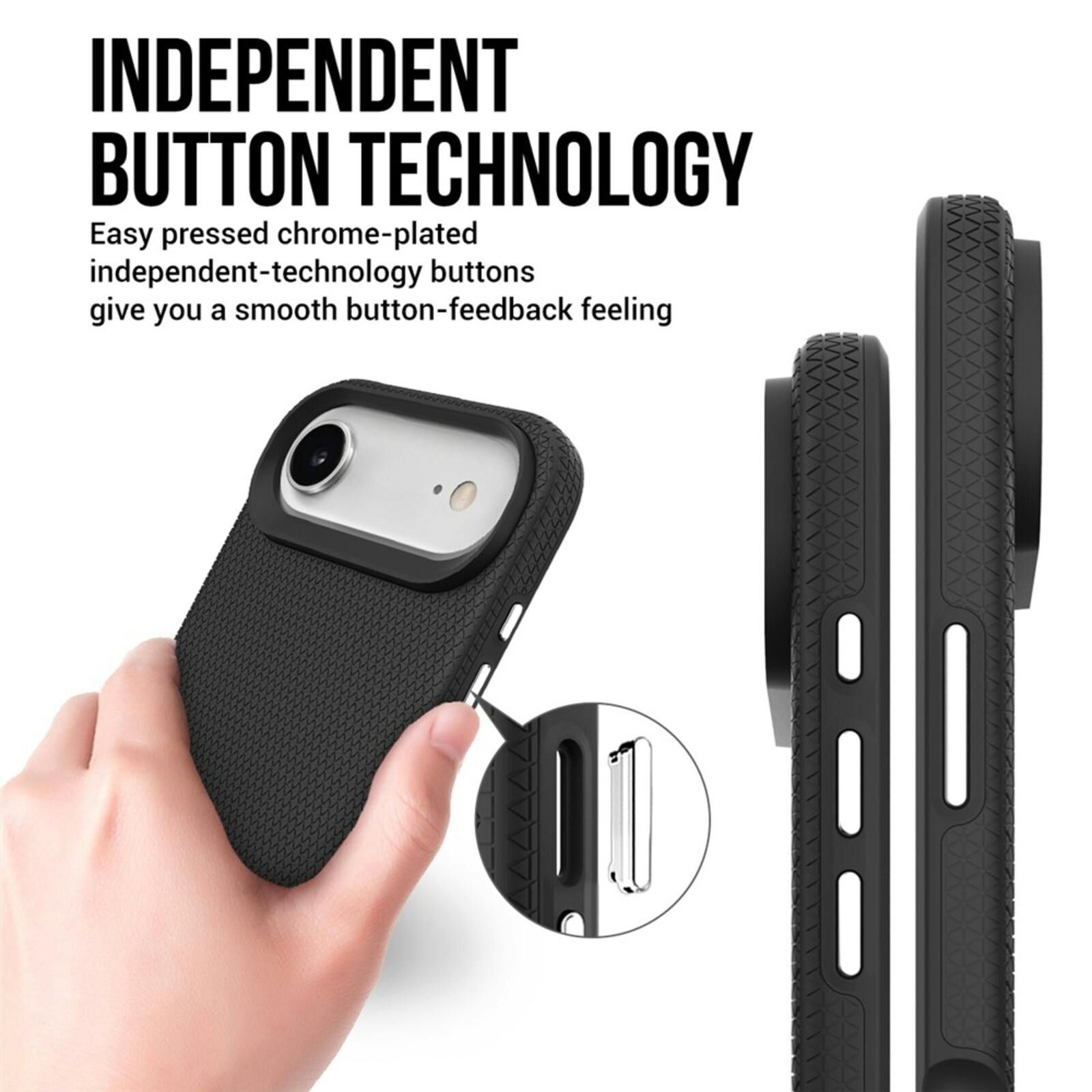 Mocaa Apple iPhone 17 Air Rugged MagSafe Hoesje Zwart