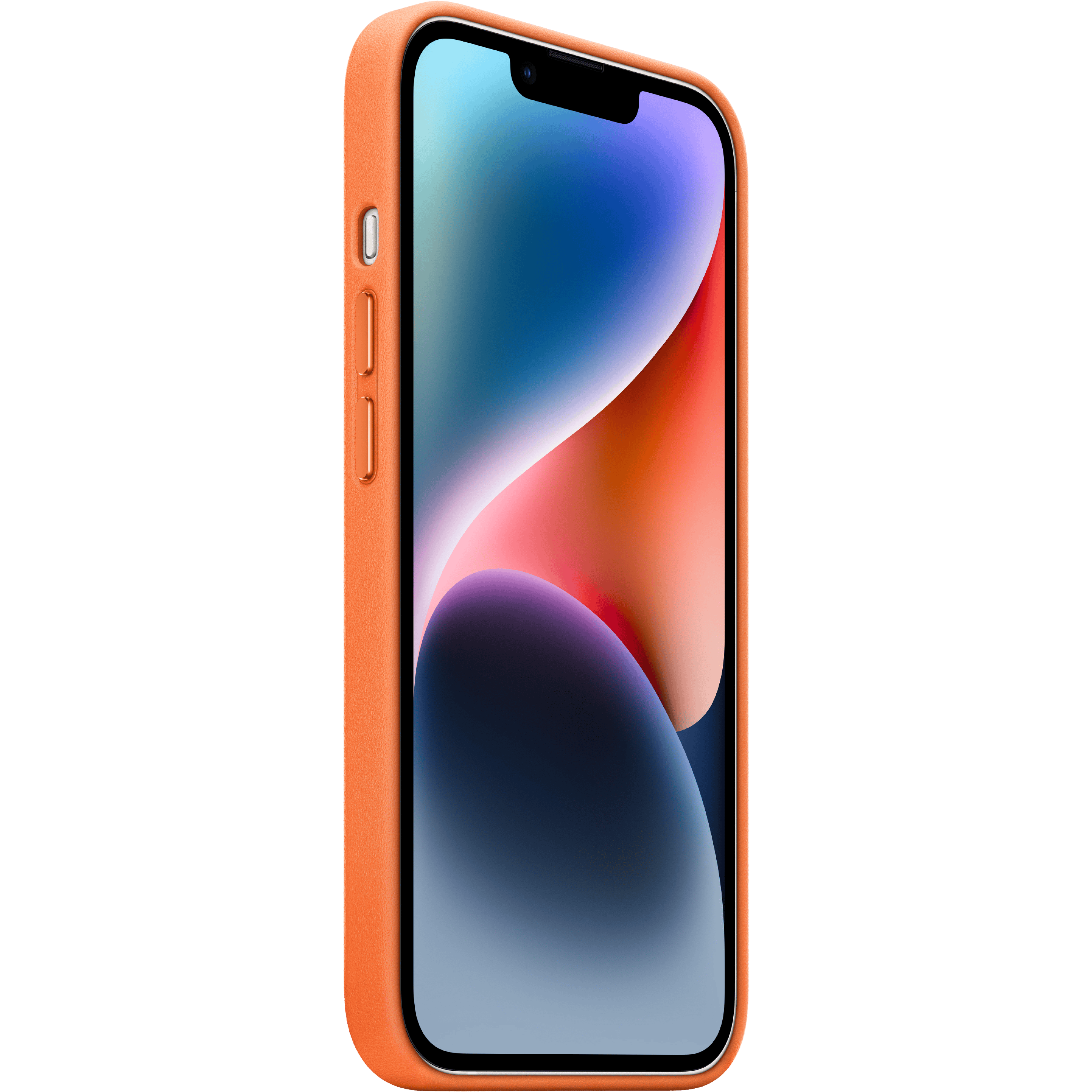 Apple iPhone 14 Plus Leren MagSafe Hoesje Oranje