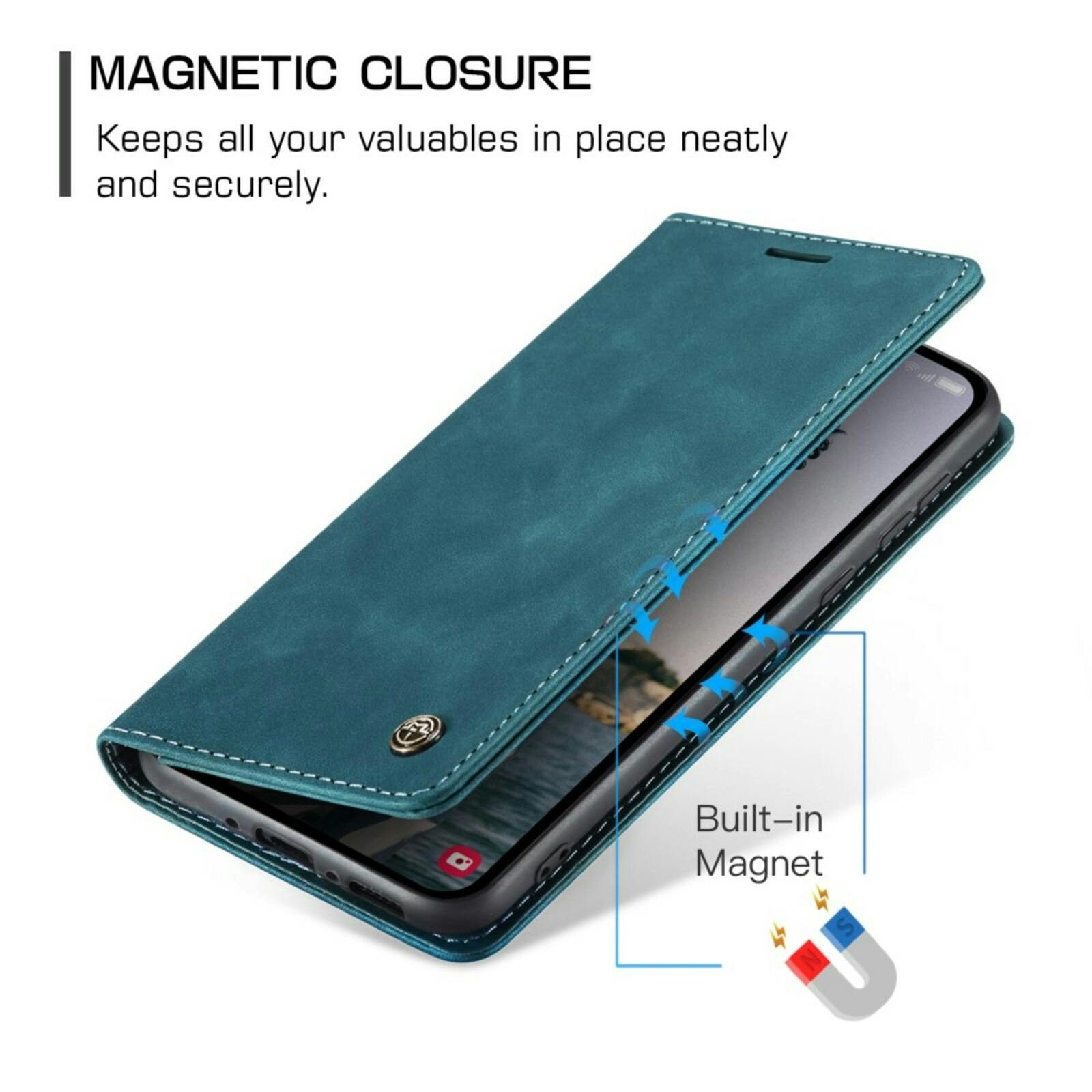 Caseme Samsung A35 Business Wallet Hoesje Blauw