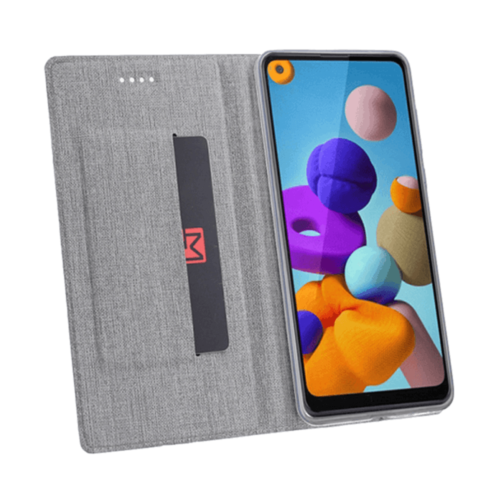 Vili Samsung Galaxy A21s DMX Flipcover Grijs