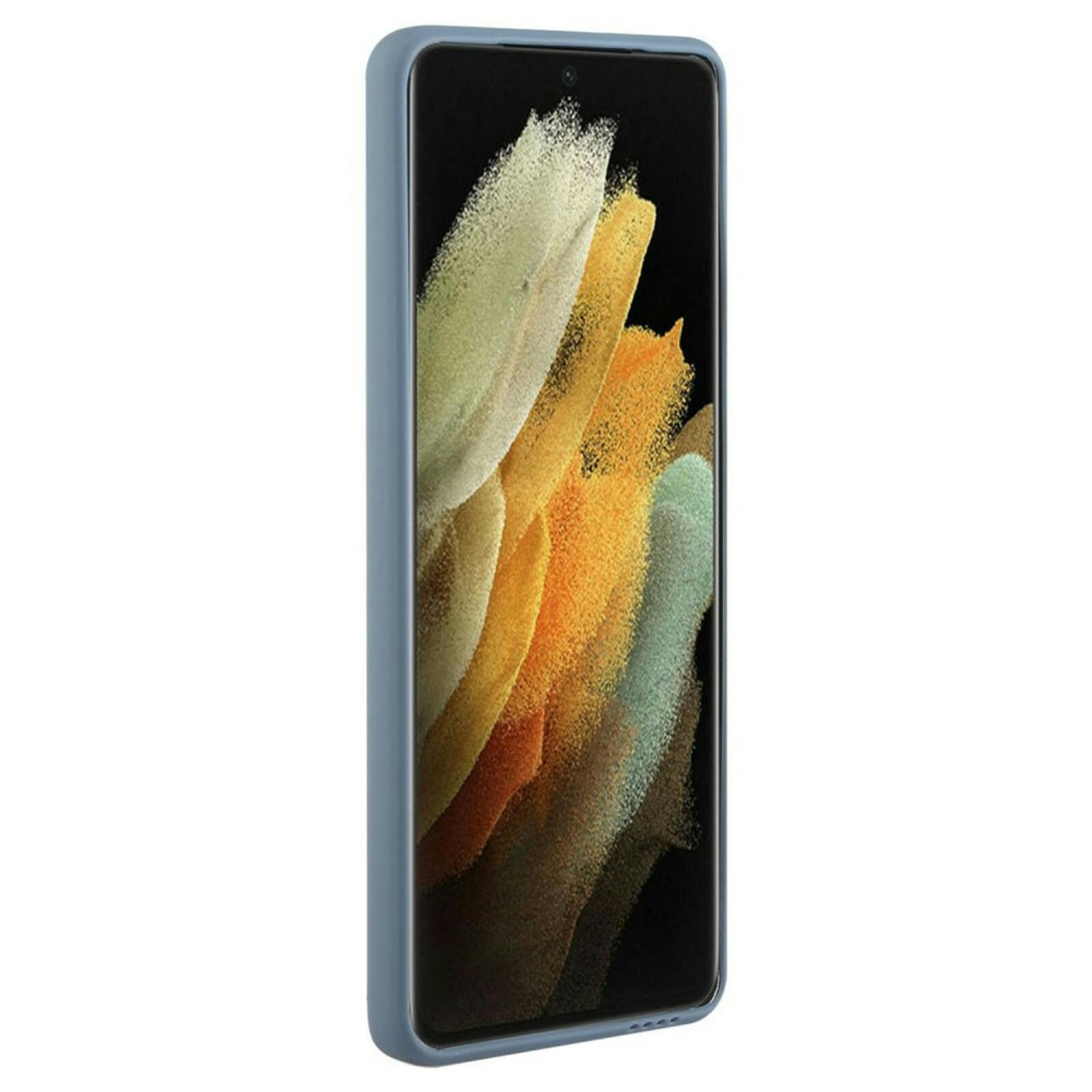 CaseBody Samsung Galaxy S24 Ultra Telefoonhoesje met Kaarthouder Grijsblauw