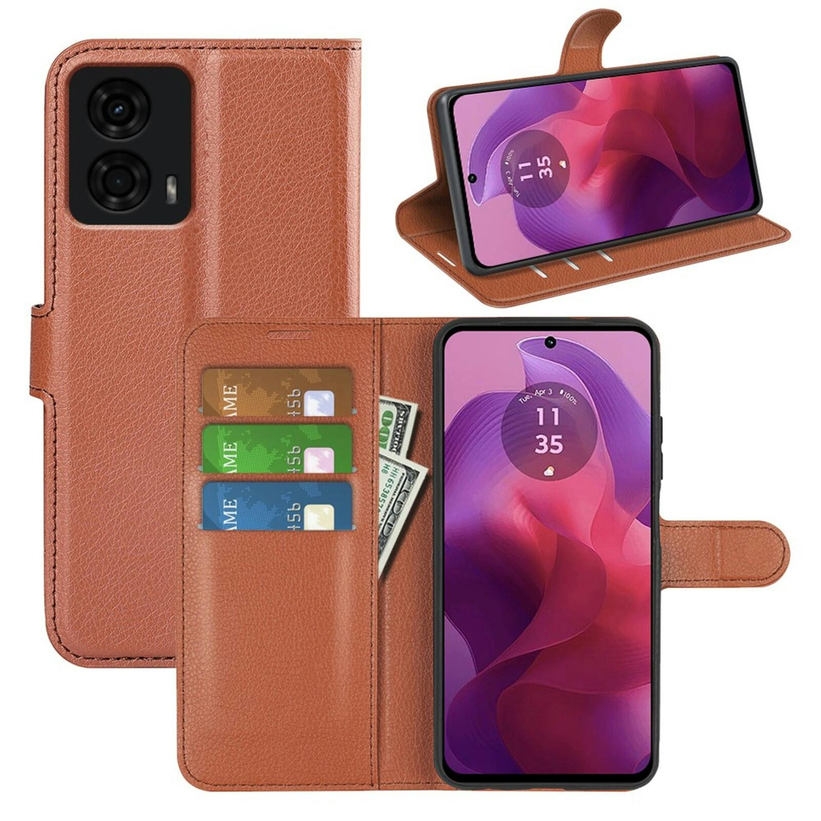 Mocaa Motorola E14 Slim-Fit Book Case Bruin