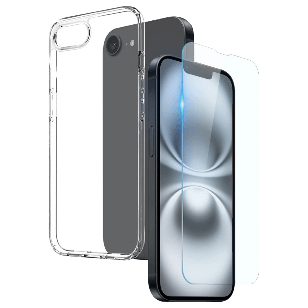 Northjo Apple iPhone 16e Hoesje en Screenprotector Transparant