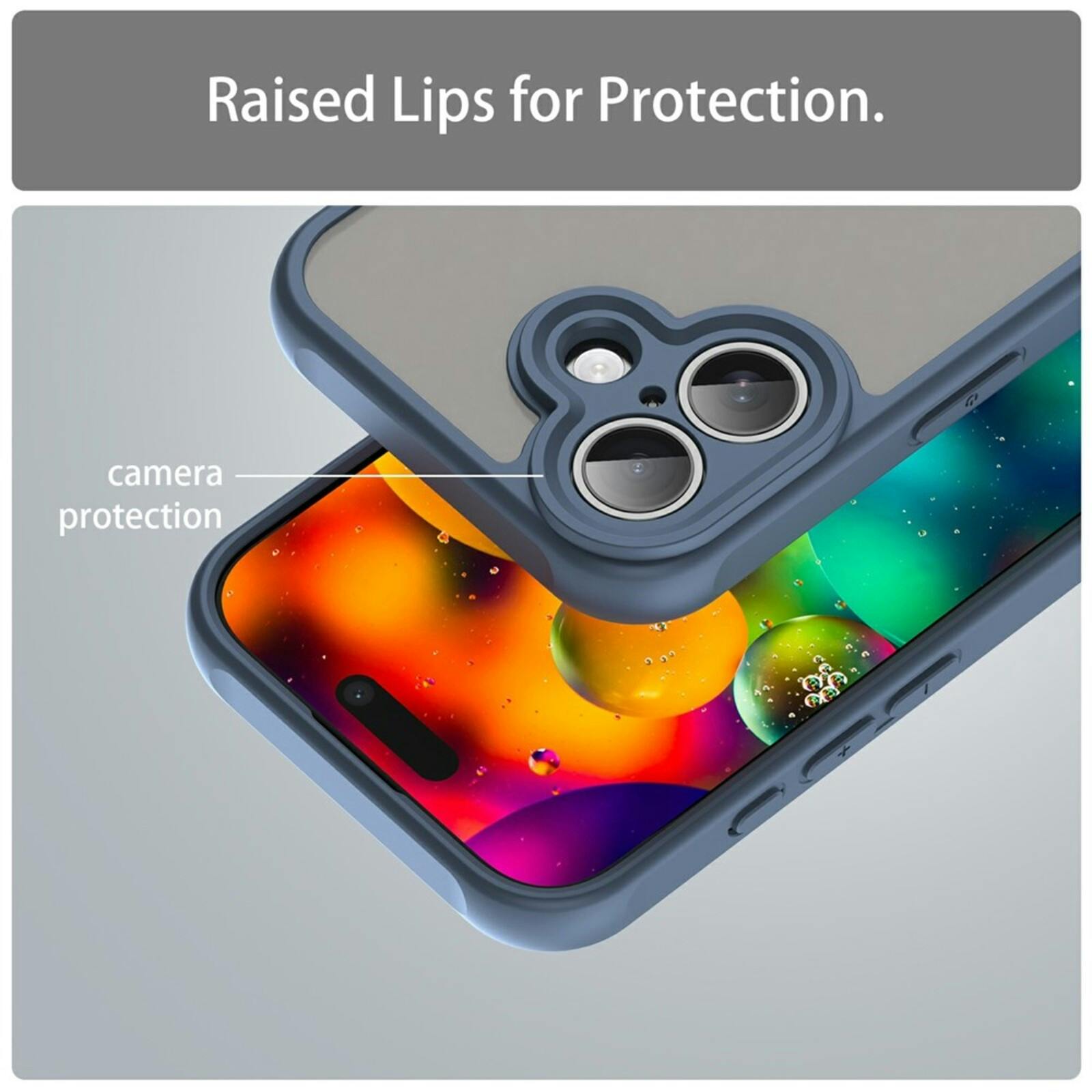 Mocaa Apple iPhone 17 Slim Anti-Shock Hoesje Blauw