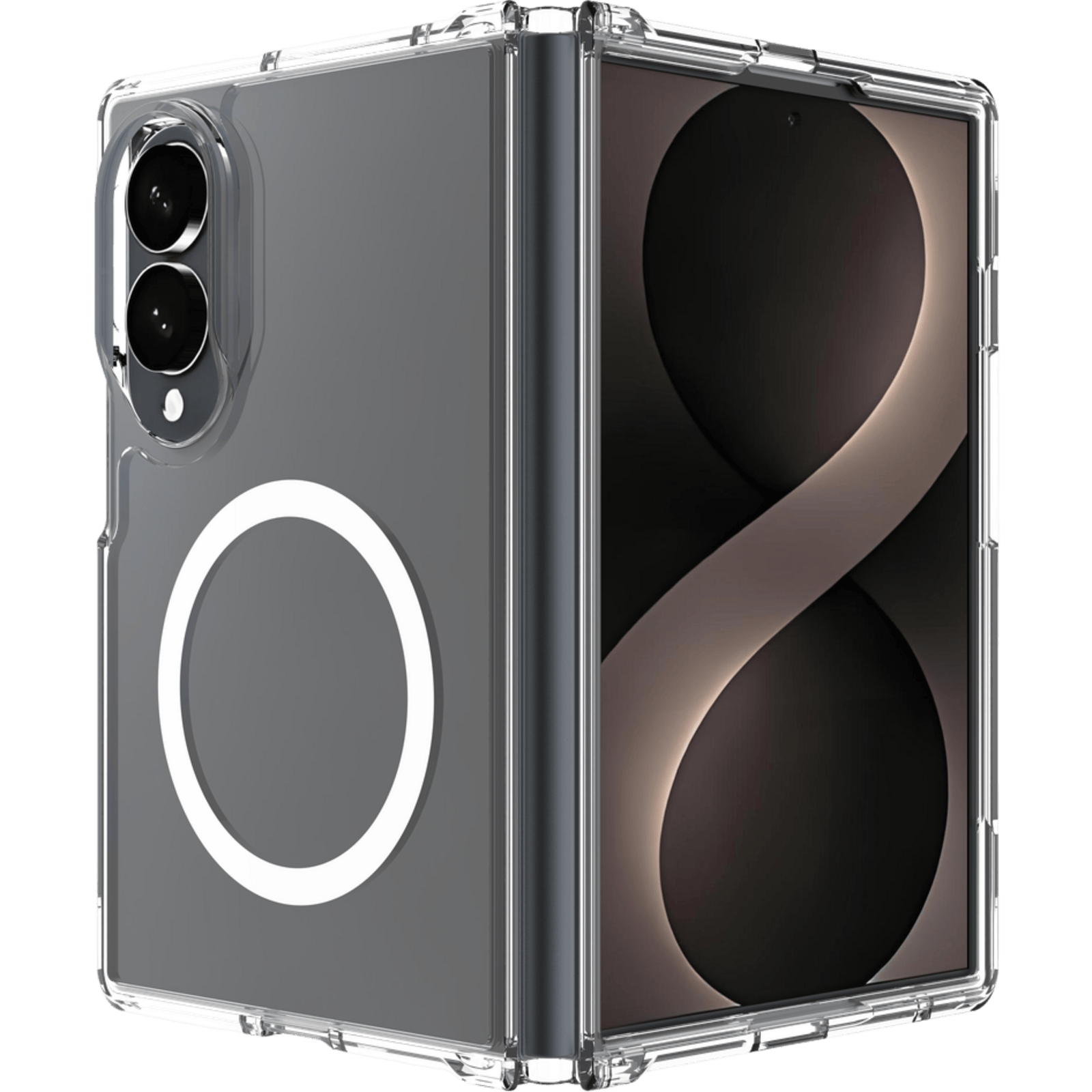 Just in Case Samsung Galaxy Z Fold8 Magnetisch Armor Hoesje Transparant