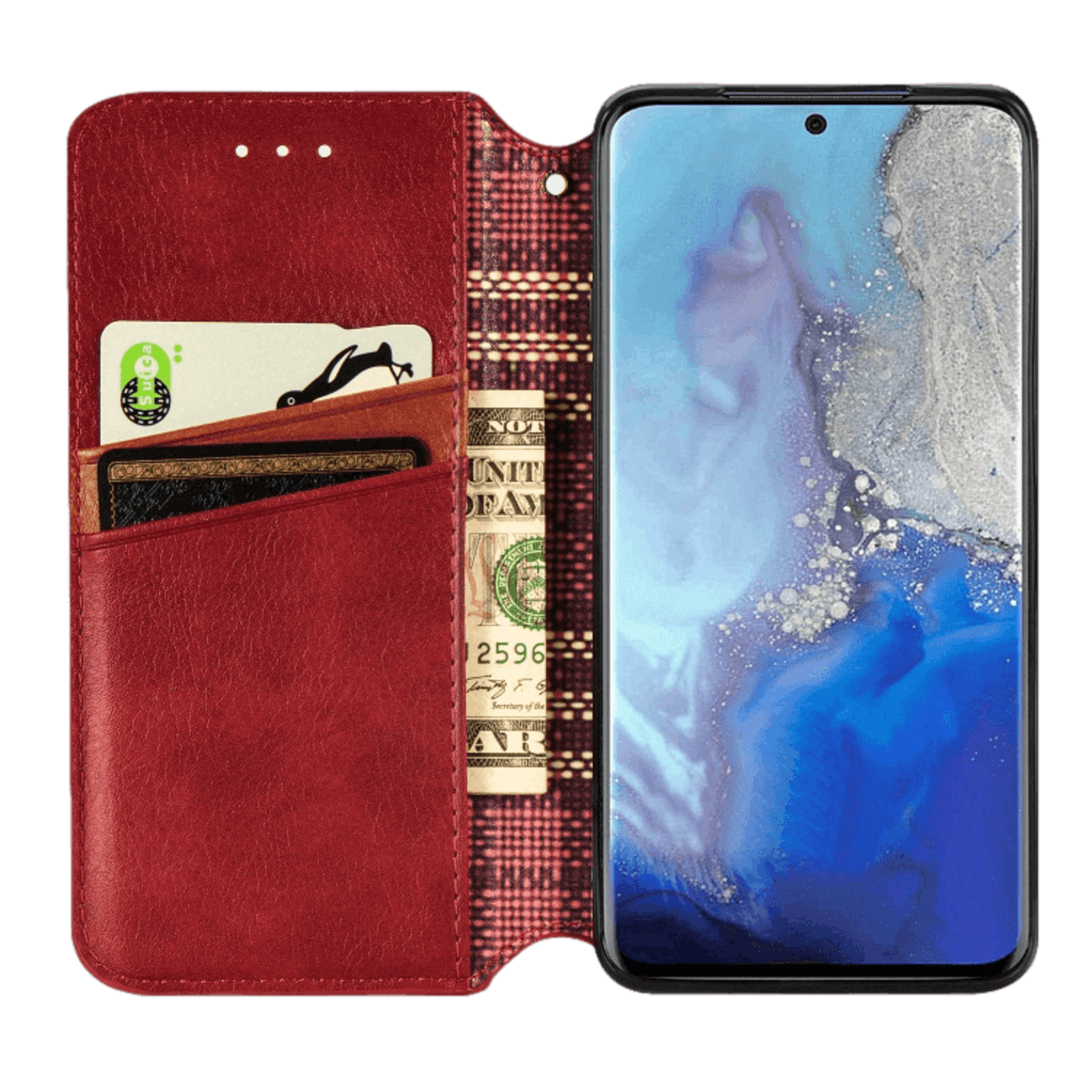 CaseBody Samsung Galaxy S20 Plus Cubic Telefoonhoesje met Magneetsluiting Rood