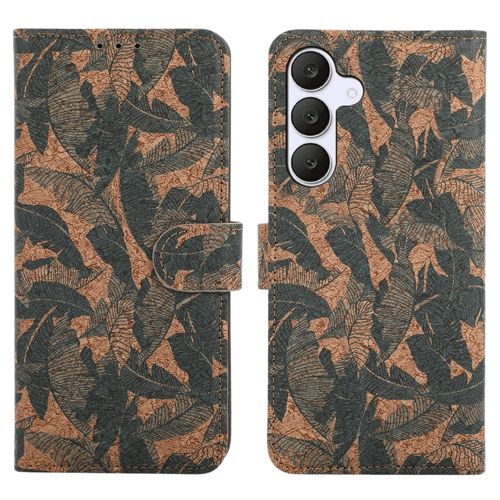 Comfycase Samsung Galaxy A56 Book Case met Bladerenprint Herfst