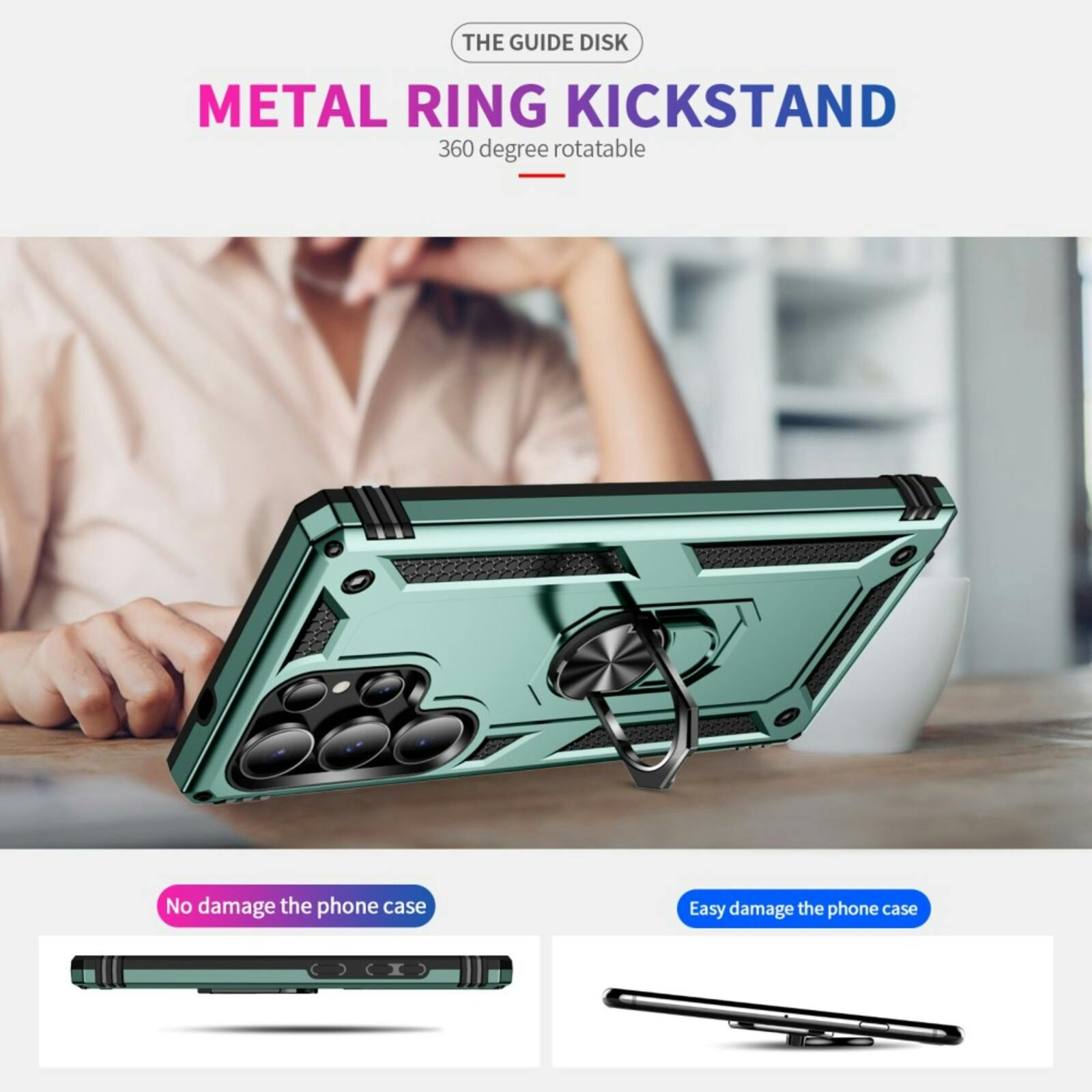 CaseBody Samsung Galaxy S25 Ultra Shield Case Groen