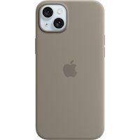 Apple iPhone 15 Plus MagSafe Siliconen Hoesje Bruin - Voorkant