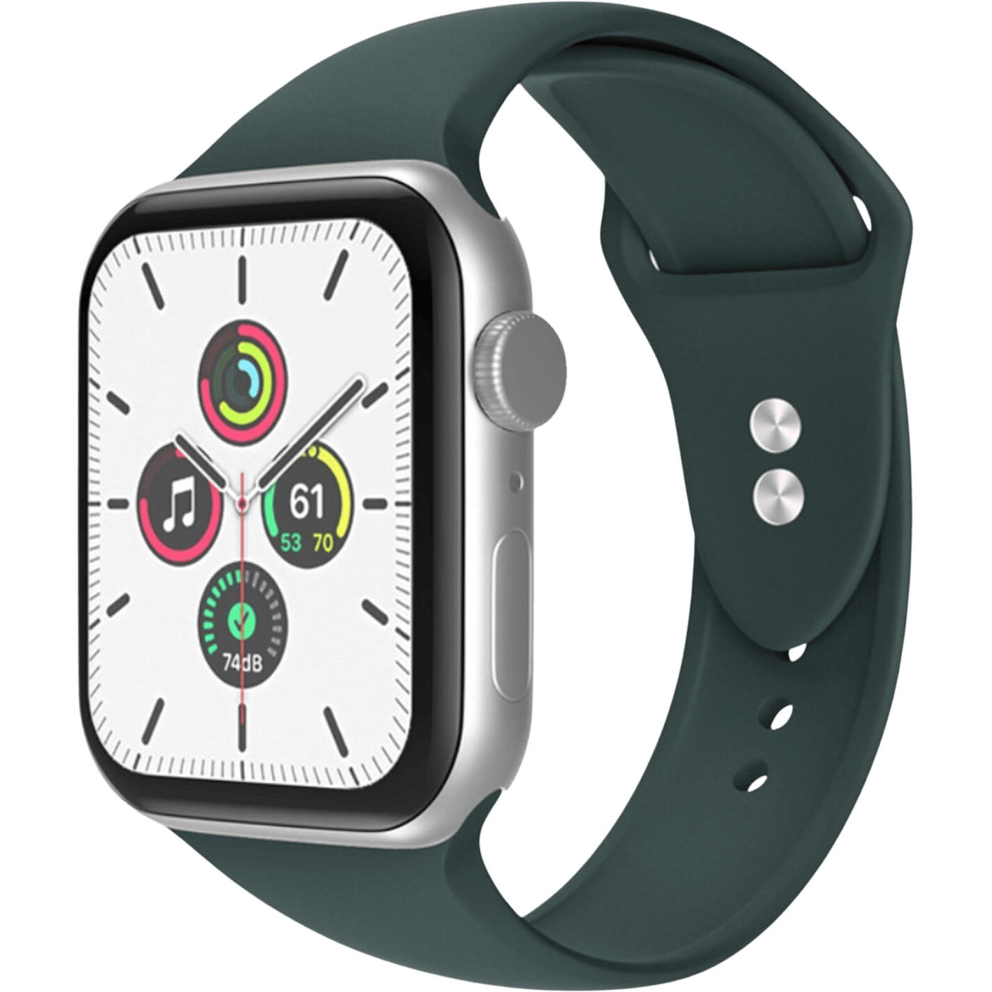 Mocaa Apple Watch Siliconen Horlogebandje 45-46mm Groen