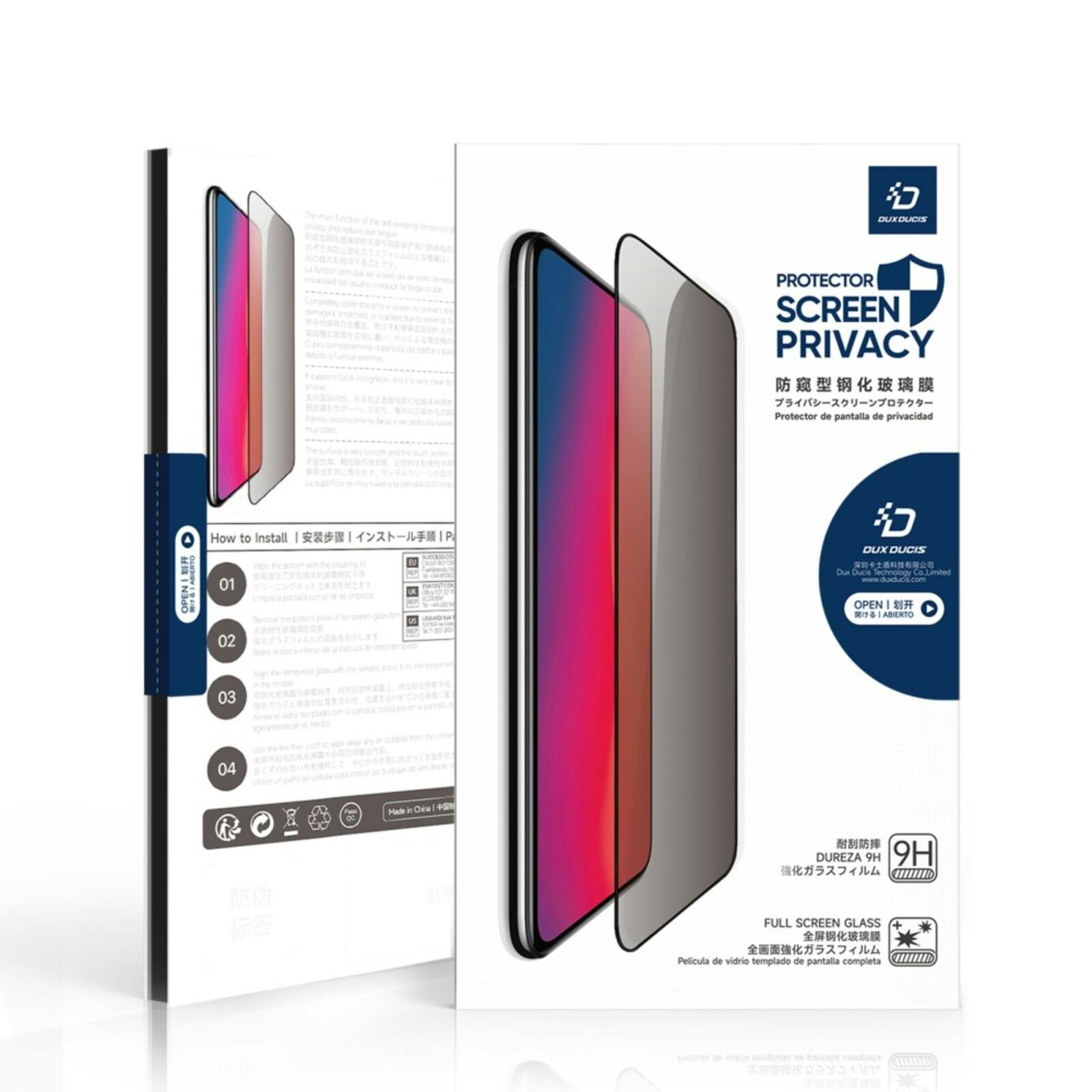 DUX DUCIS Samsung Galaxy S25 Plus Privacy Screenprotector Gehard Glas Transparant