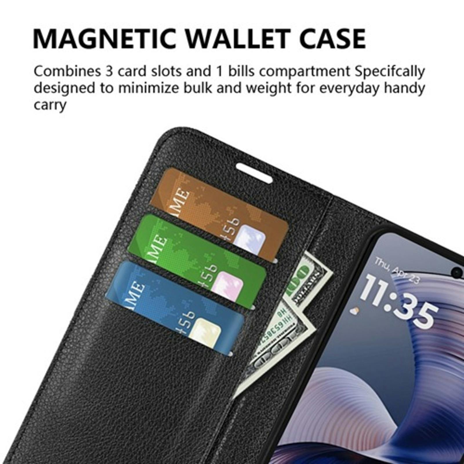 Mocaa Motorola Moto G55 5G Slim-Fit Bookcase Zwart