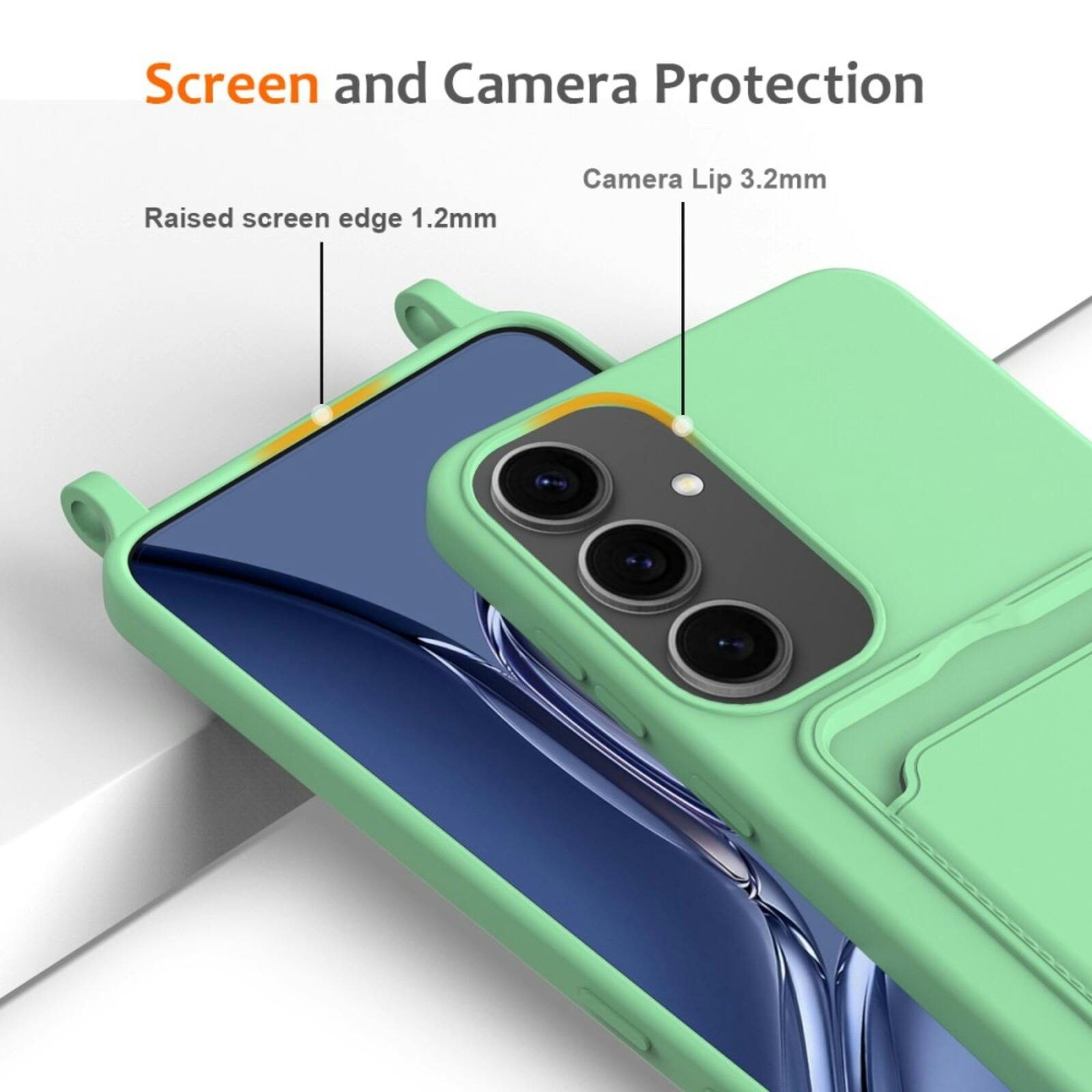 CaseBody Samsung S25 Koordhoesje met Kaarthouder Groen