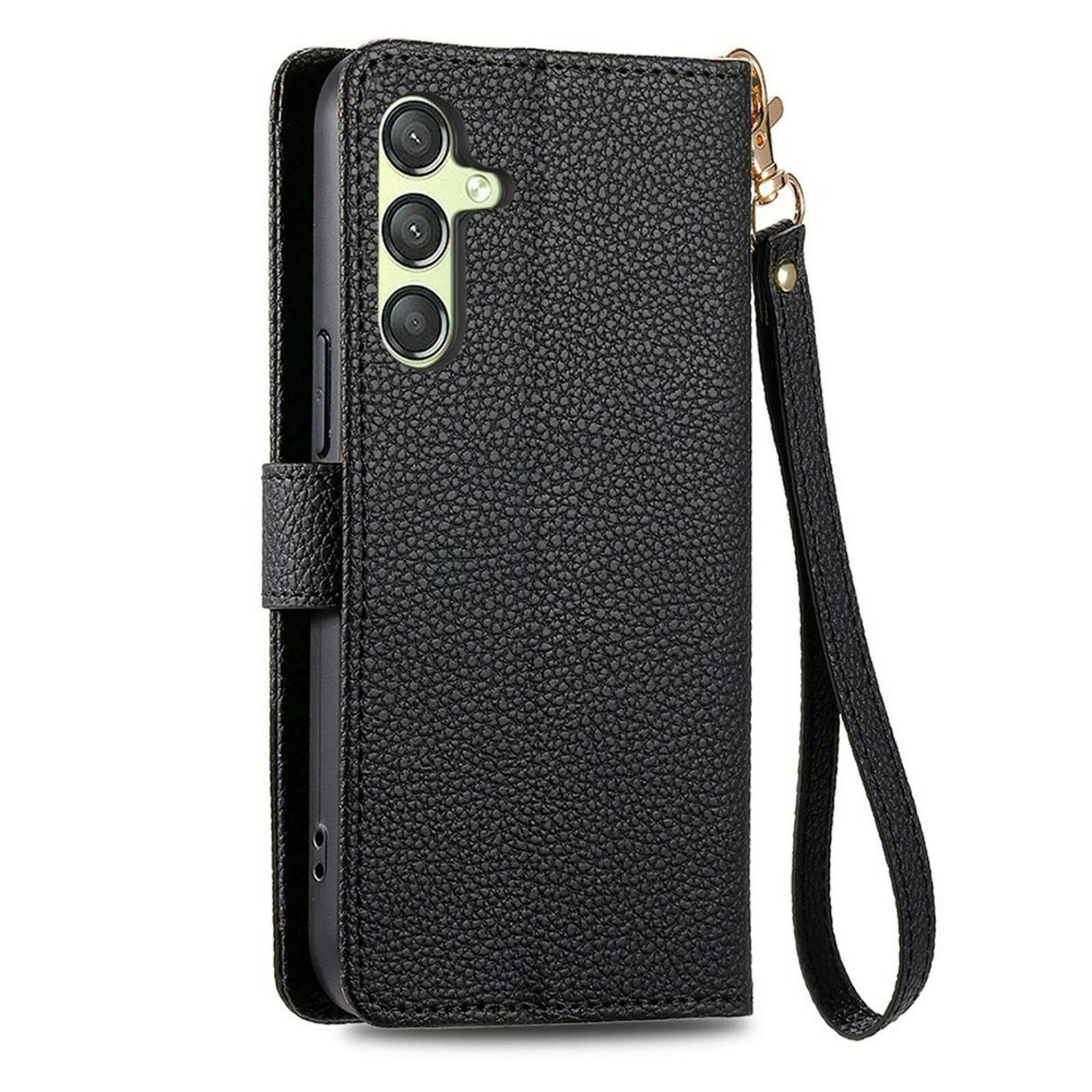 Mocaa Samsung Galaxy A25 Love Heart Wallet Hoesje Zwart