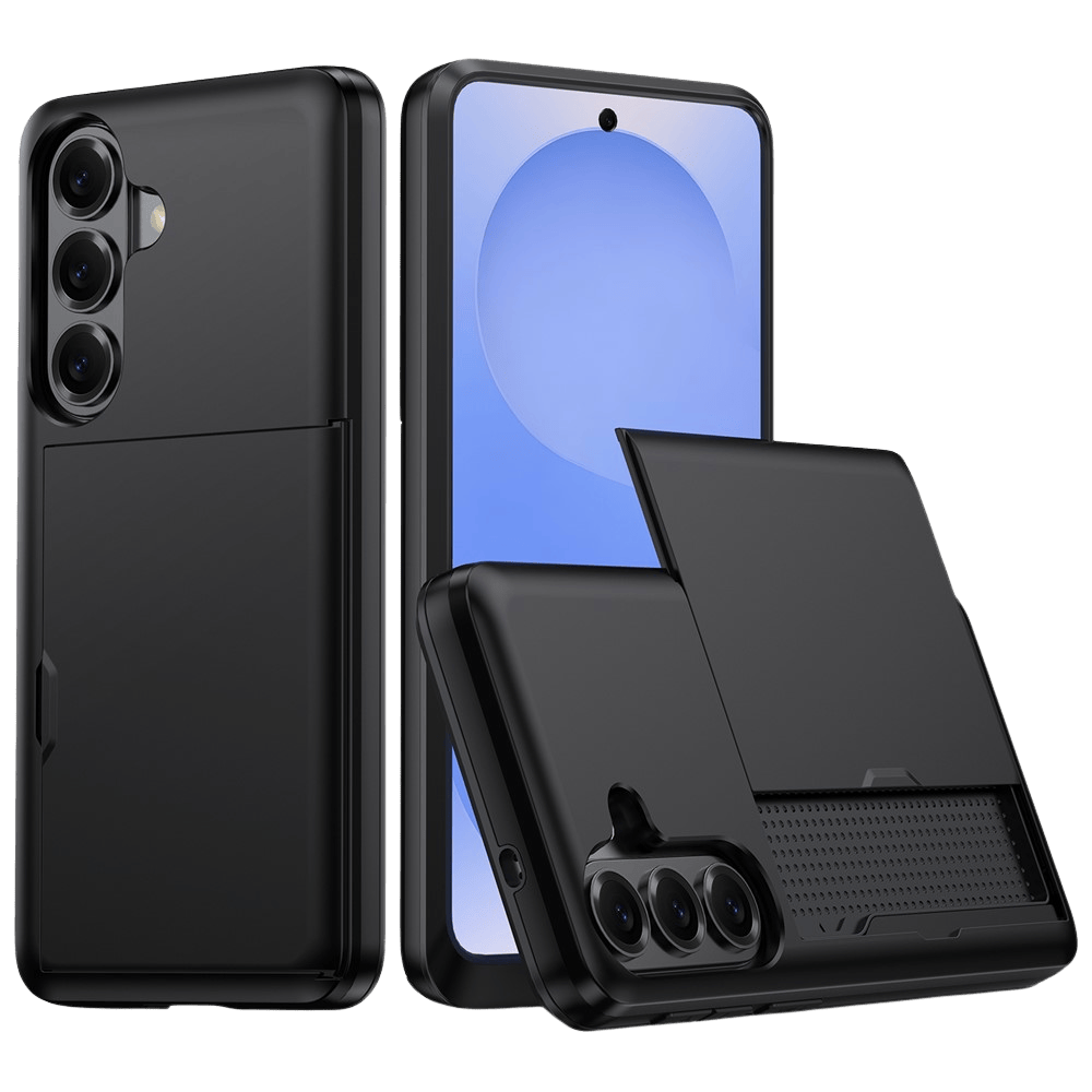 Amorus Samsung Galaxy S26 Plus Hoesje met Pashouder Zwart