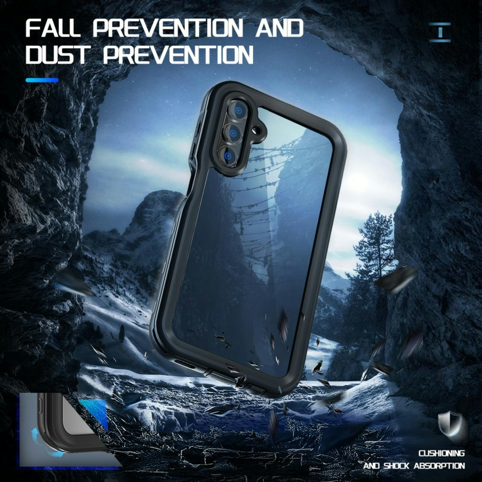 REDPEPPER Samsung A15 Dot Pro Waterproof Hoesje Zwart
