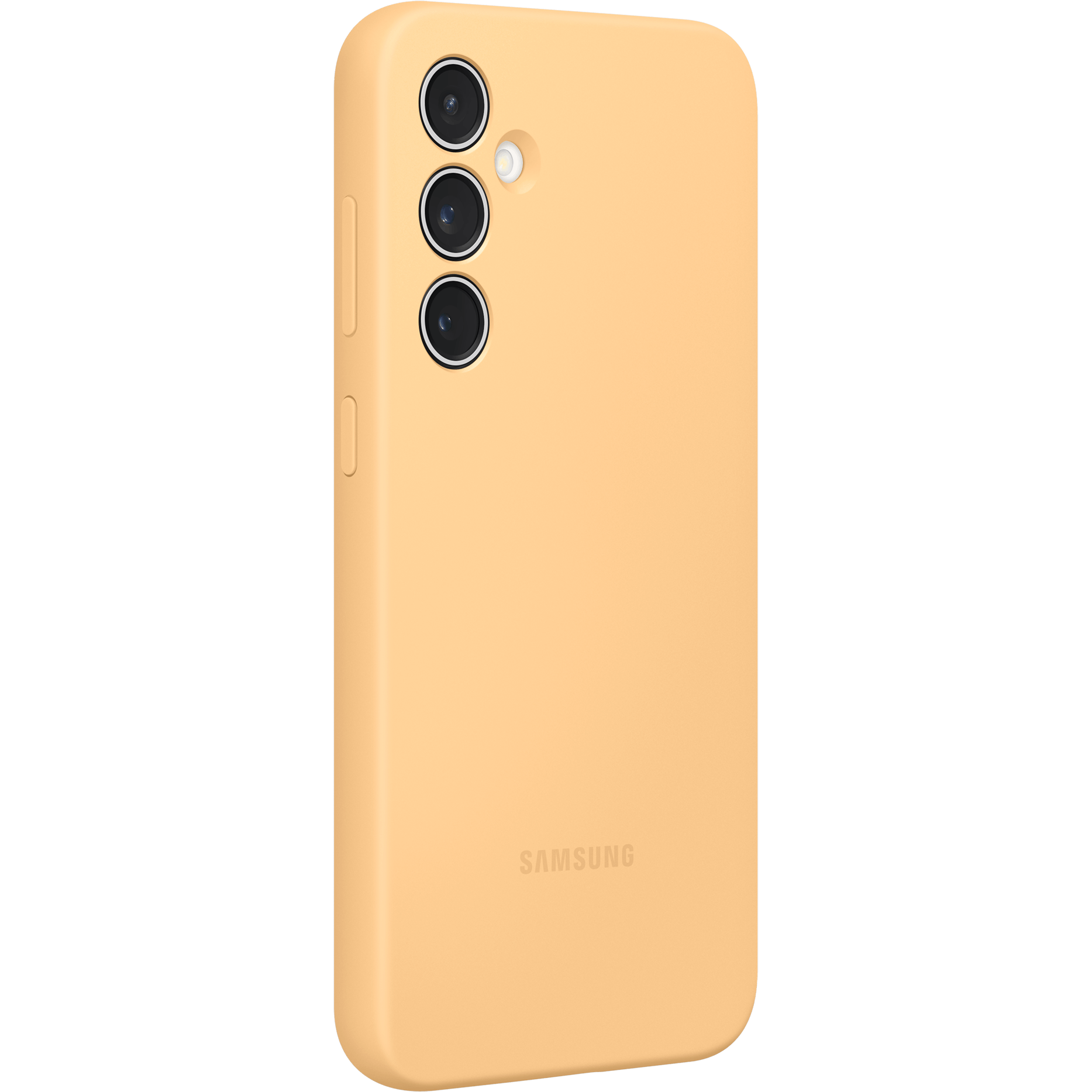 Samsung Galaxy S23 FE Siliconen Hoesje Oranje - Aanzicht vanaf links