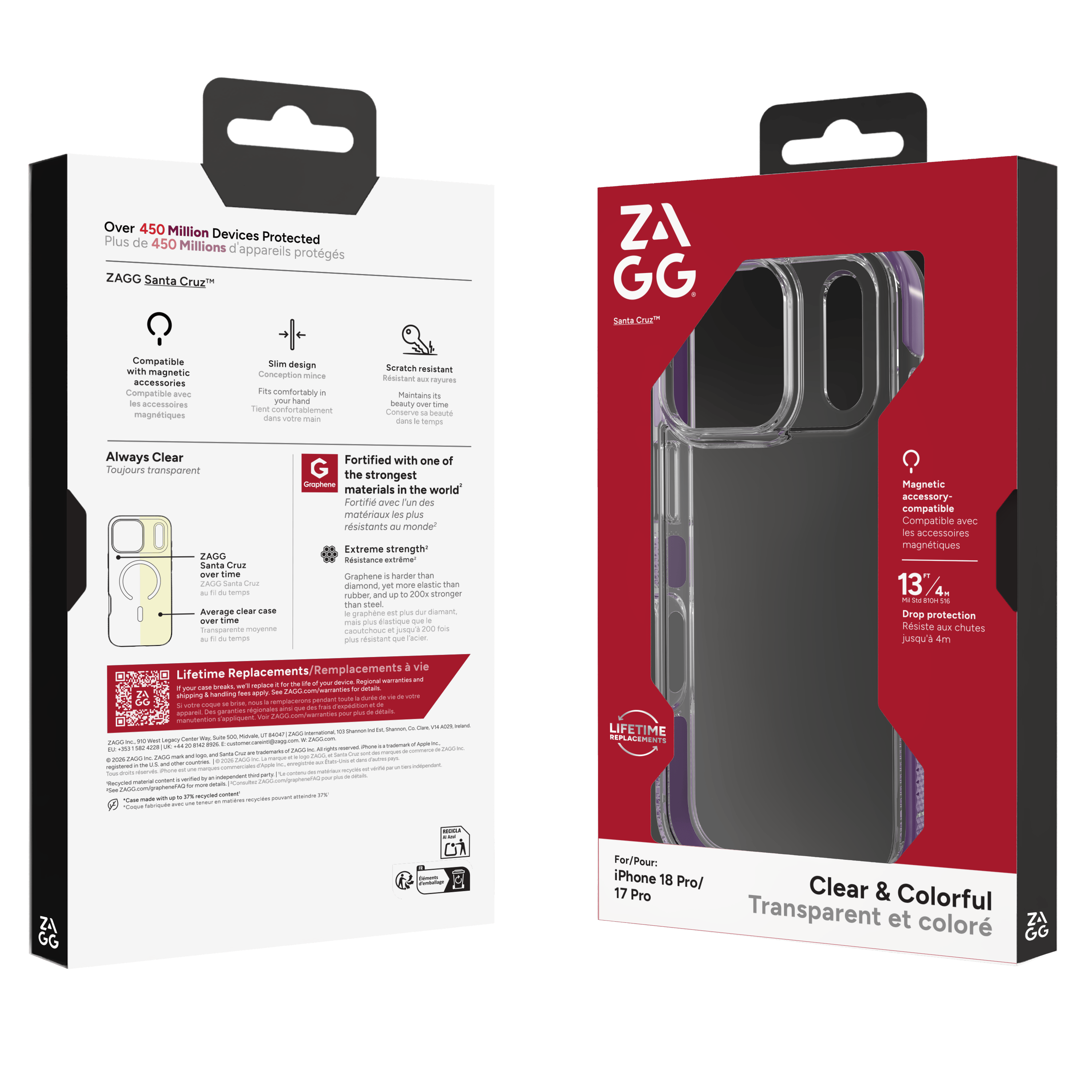 ZAGG iPhone 17 Pro Max / 18 Pro Max Santa Cruz MagSafe Hoesje Paars
