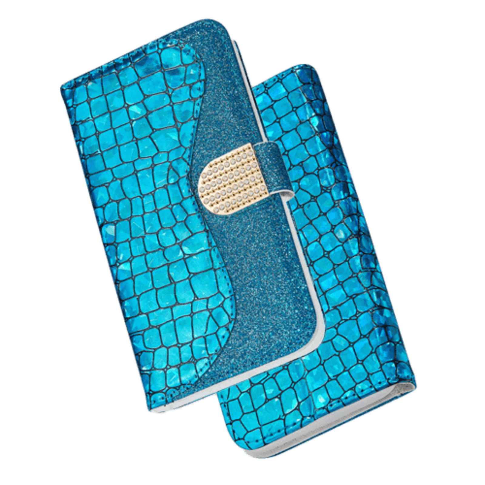 CaseBody Samsung Galaxy A20e Strass Wallet Blauw
