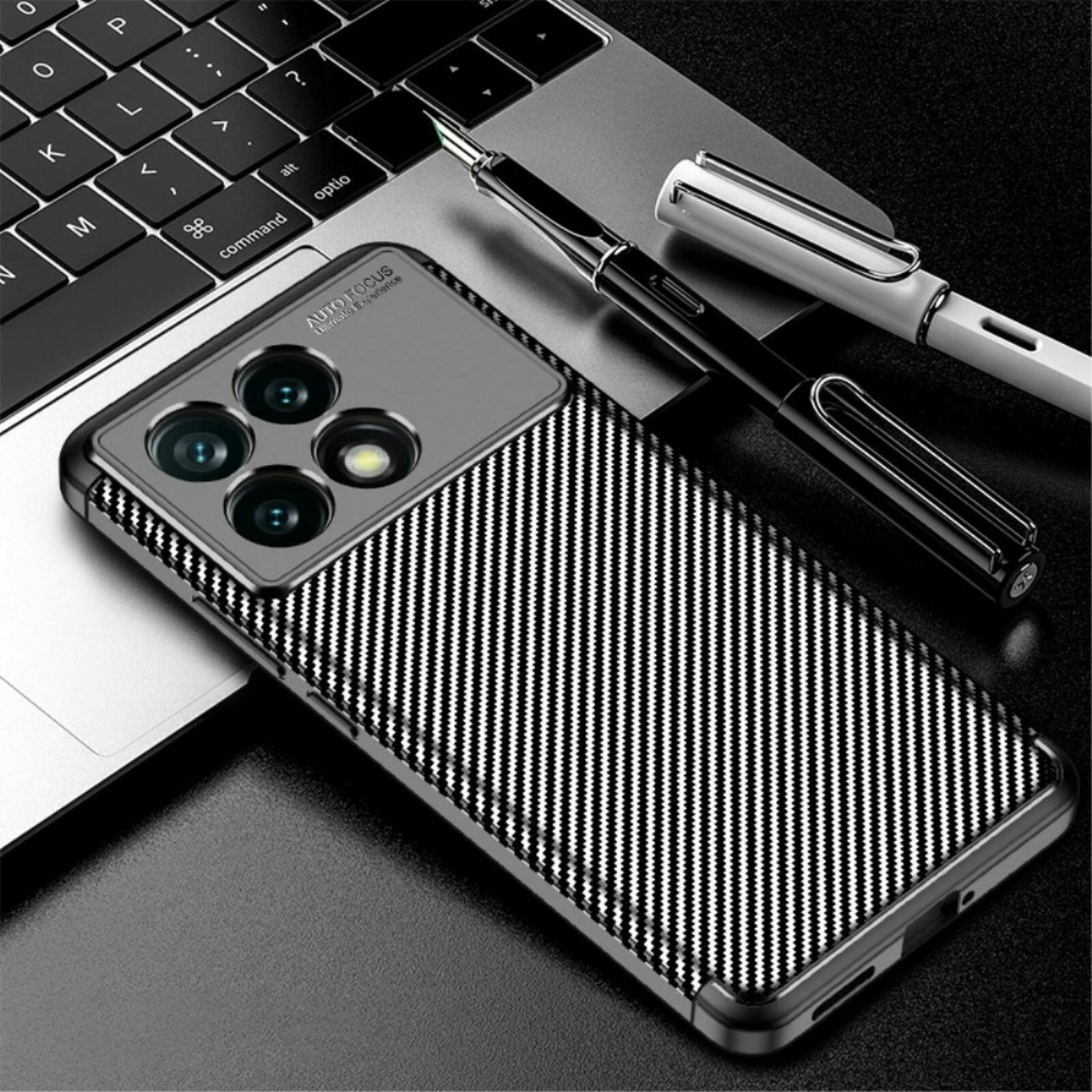 Mocaa POCO X6 Pro Carbon Case Zwart