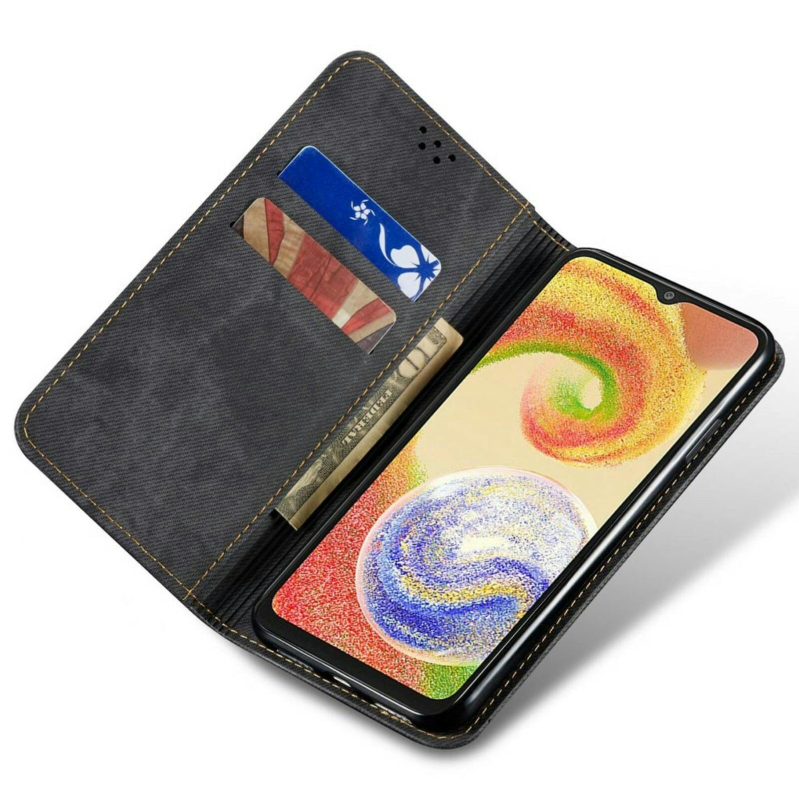 CaseBody Samsung Galaxy A55 5G Denim Bookcase Zwart