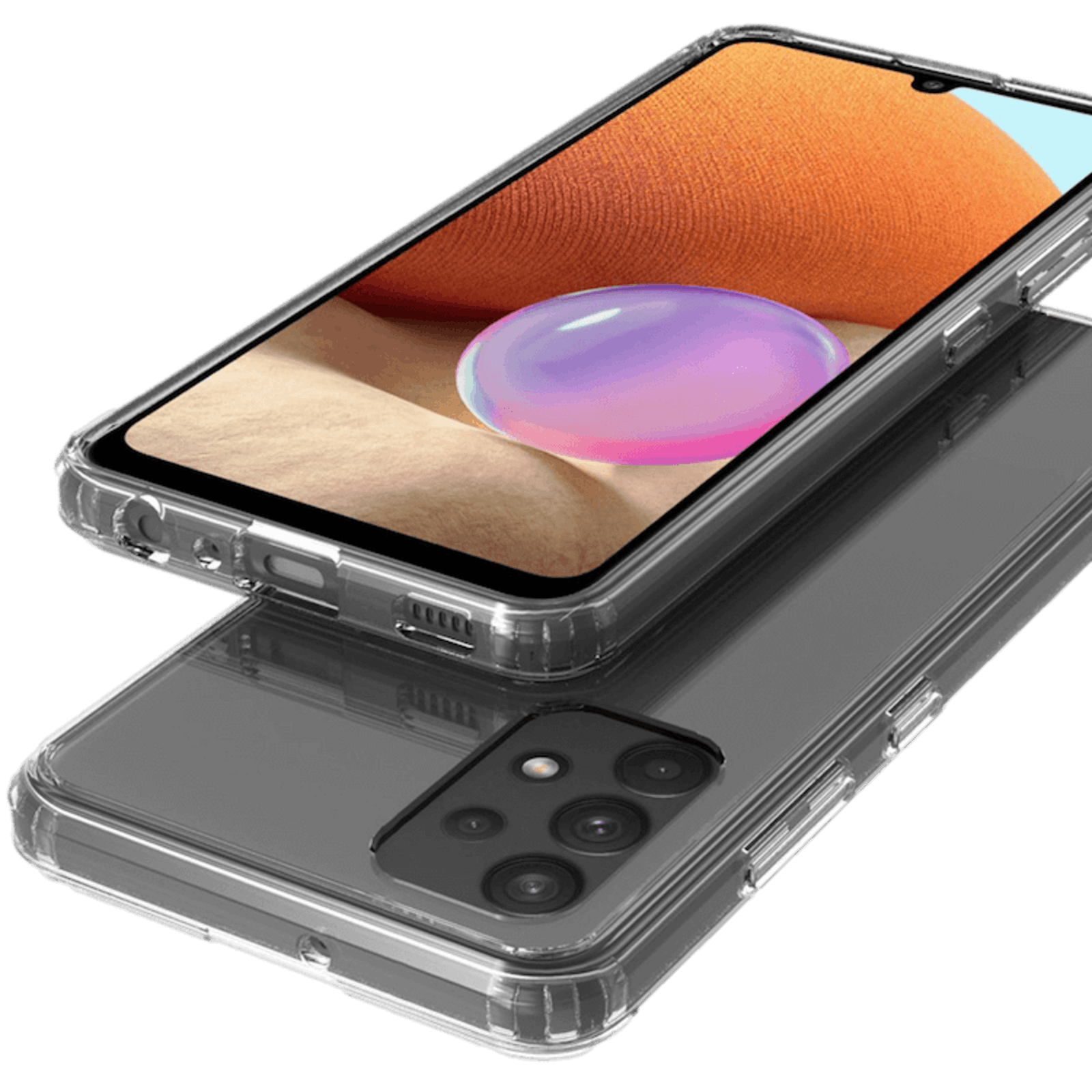 CaseBody Samsung Galaxy A32 4G Clear Guard Hoesje Transparant