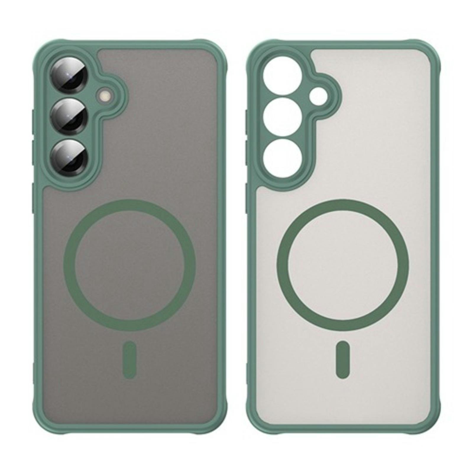 CaseBody Samsung A56 Slim Anti-Shock MagSafe Hoesje Groen