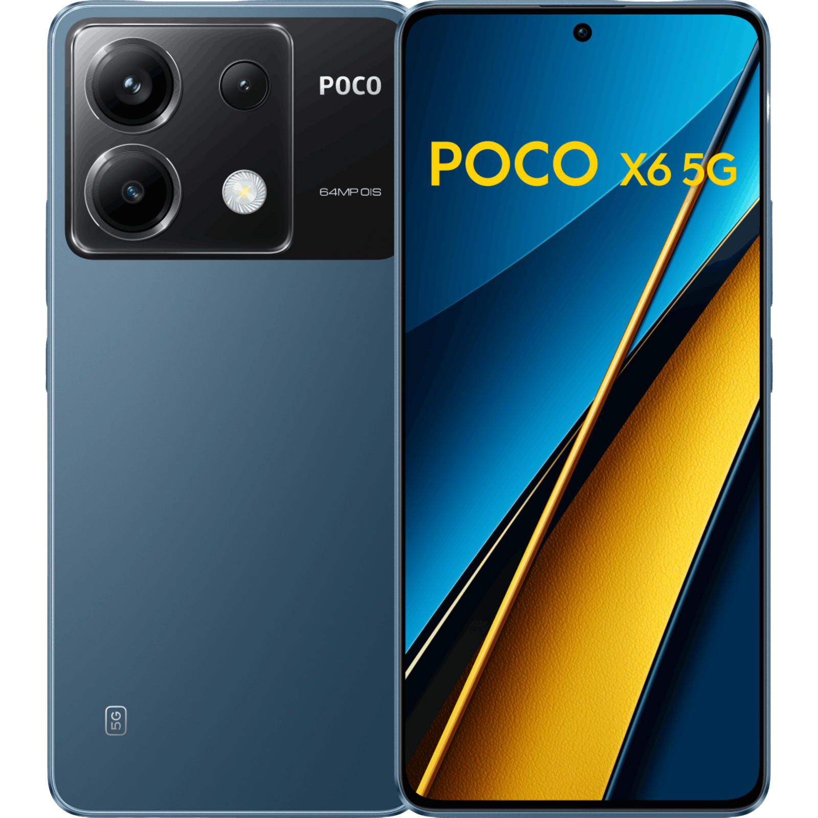 POCO X6 Blue - Voorkant & achterkant