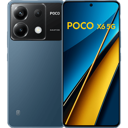 POCO X6 Blue - Voorkant & achterkant
