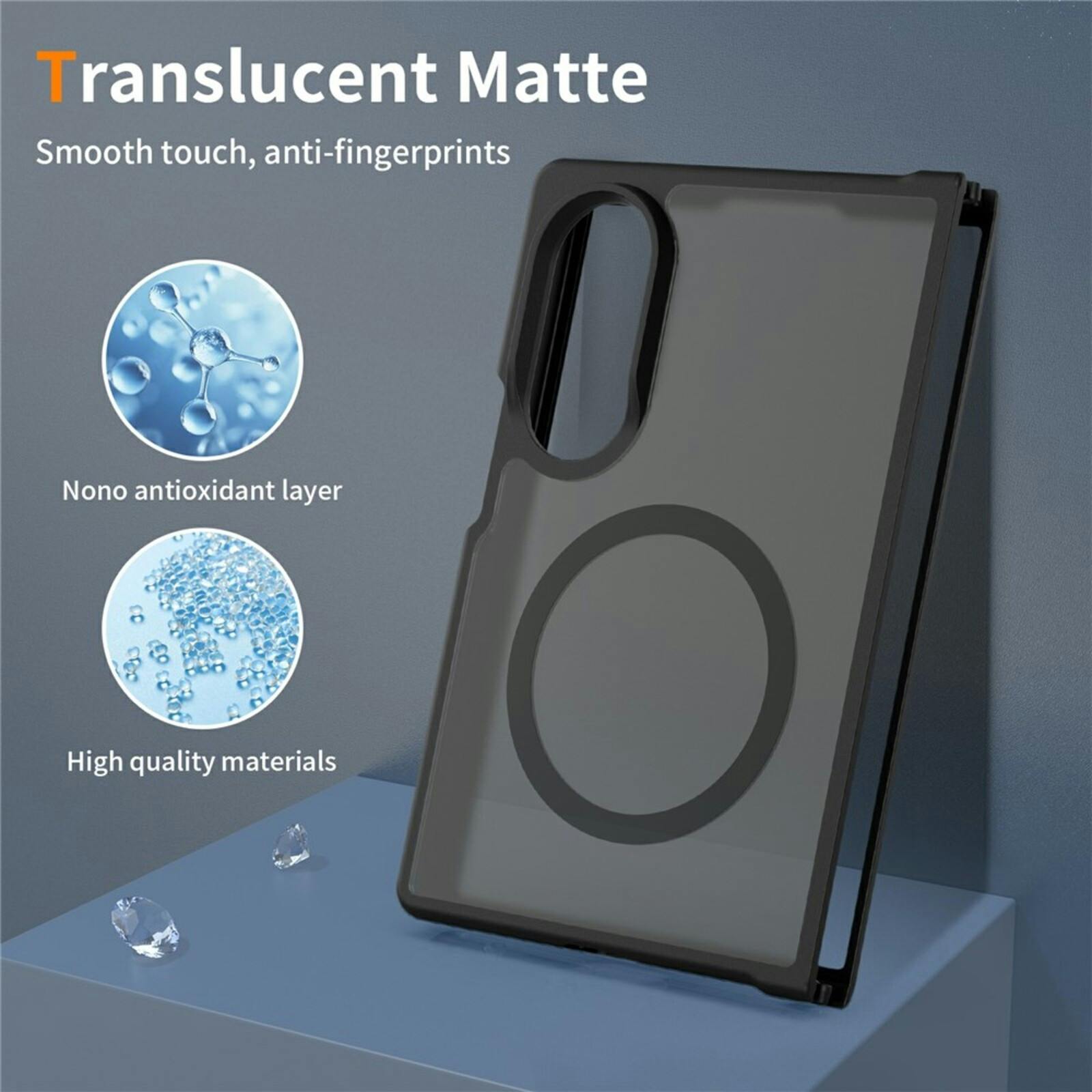 CaseBody Samsung Galaxy Z Fold8 Magnetisch Hoesje Zwart