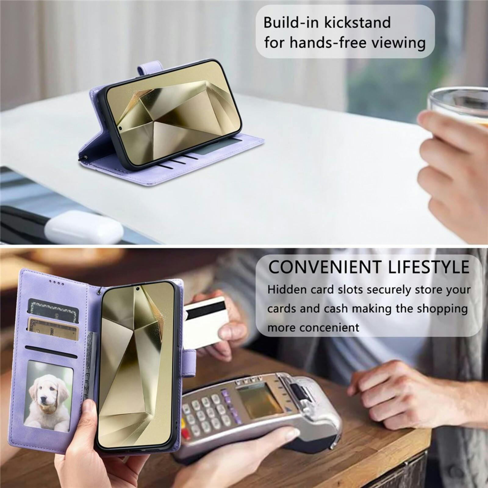 Comfycase Samsung Galaxy S26 Ultra Mandala Bookcase Paars