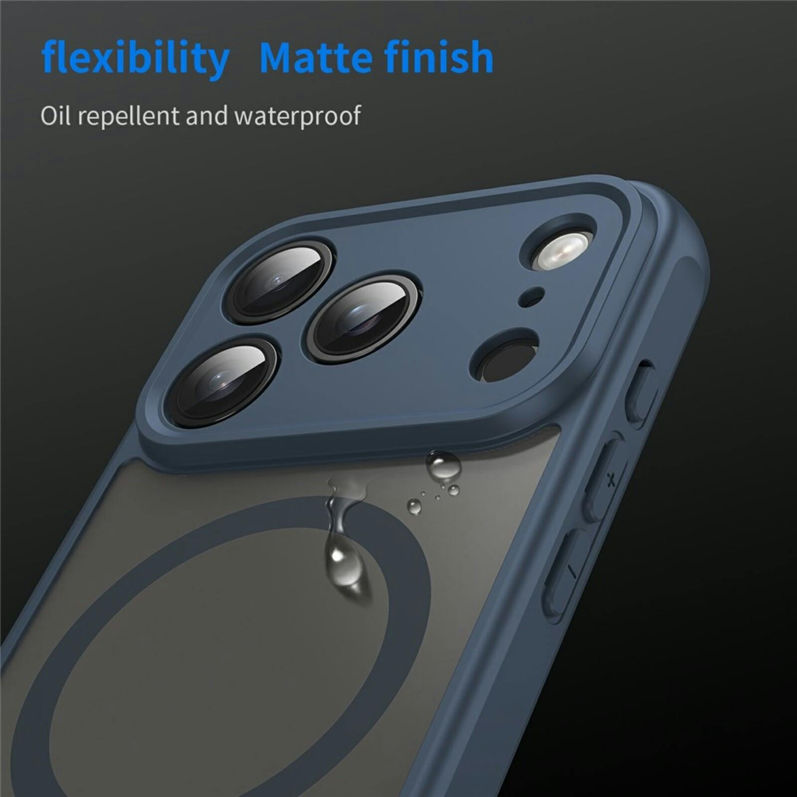 CaseBody iPhone 18 Pro Slim Anti-Shock MagSafe Hoesje Blauw