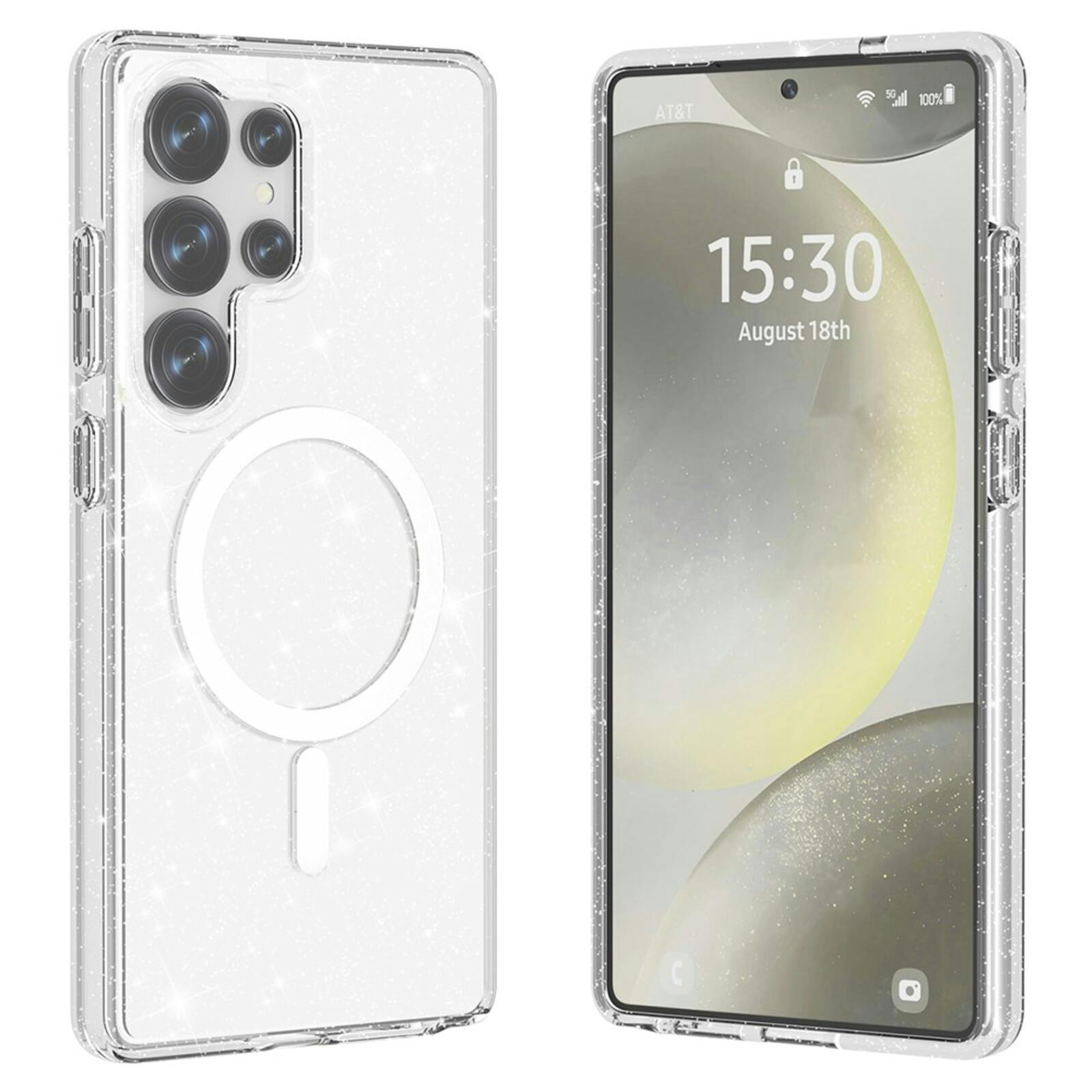 Mocaa Samsung S25 Ultra Glitz MagSafe Beschermhoesje Transparant