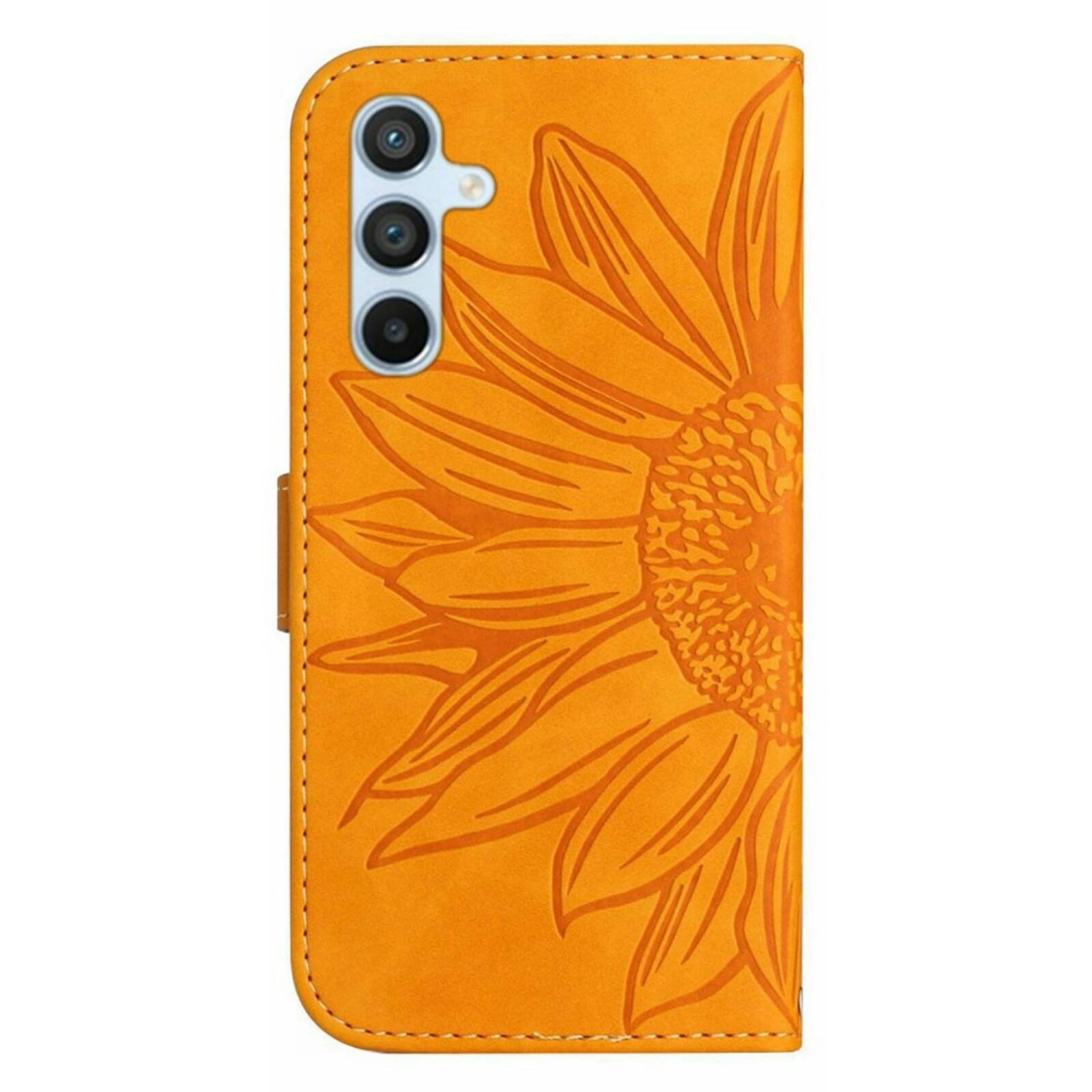 Mocaa Samsung A26 5G Sunflower Bookcase met Koord Geel