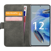Mobilize Redmi Note 12 Pro 5G Portemonnee Hoesje Zwart - Voorkant