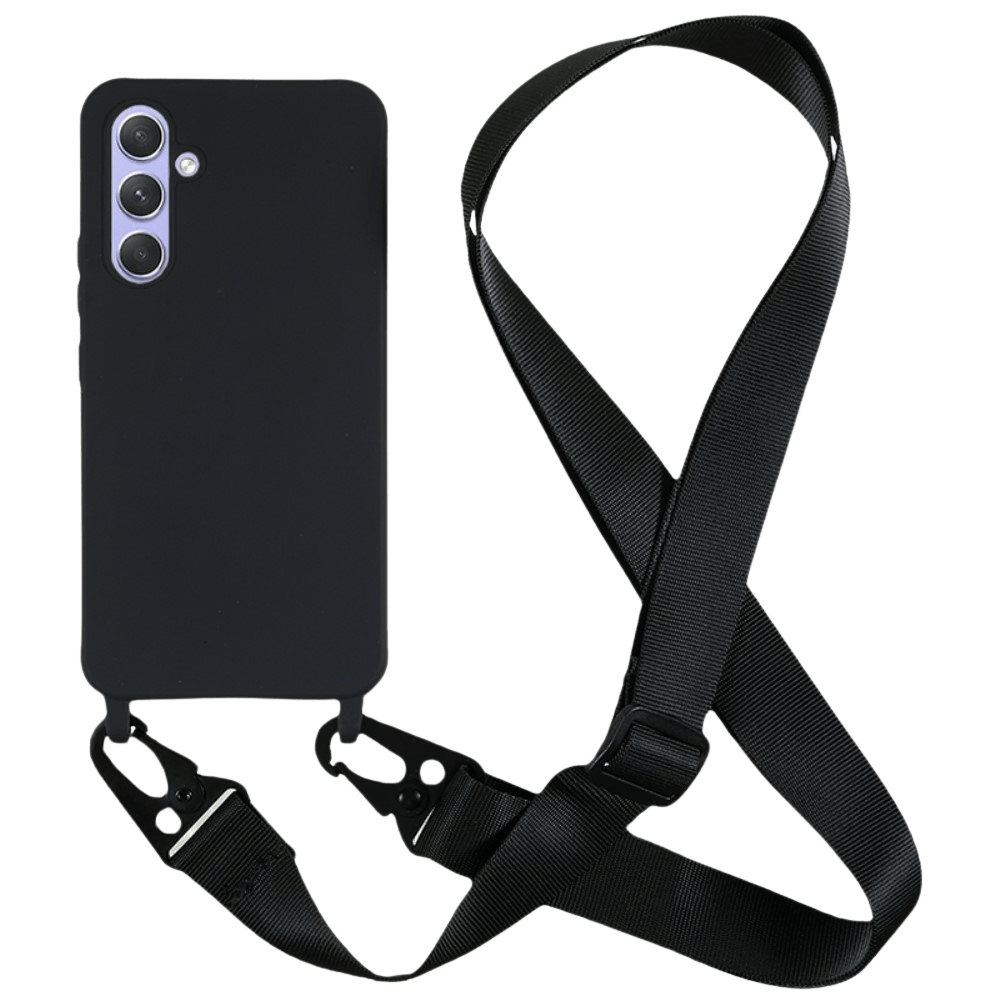Mocaa Samsung Galaxy A35 Hoesje met Verstelbaar Koord Zwart