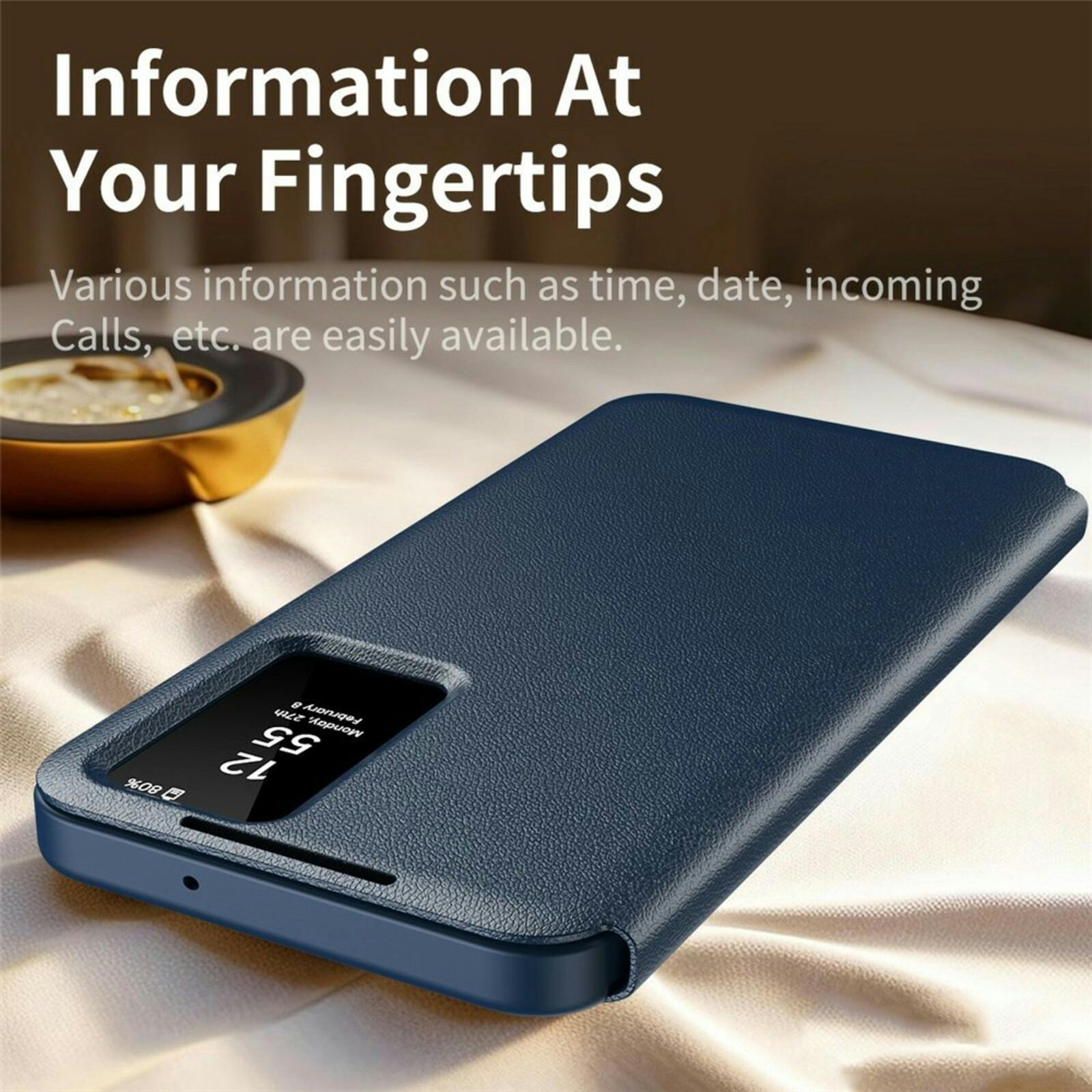 CaseBody Samsung Galaxy A37 Smart Cover Blauw