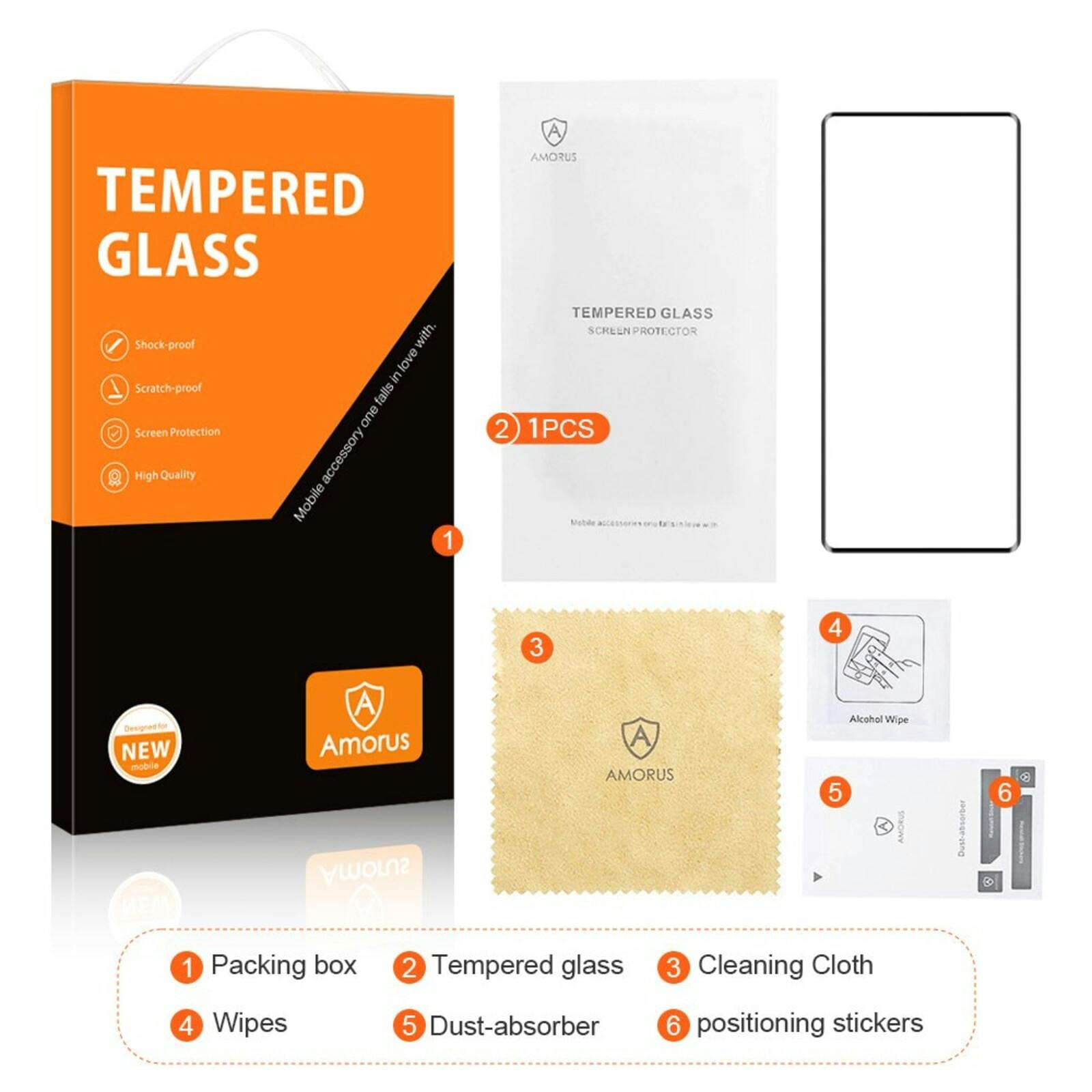 Amorus OnePlus 13 Screenprotector Gehard Glas Transparant