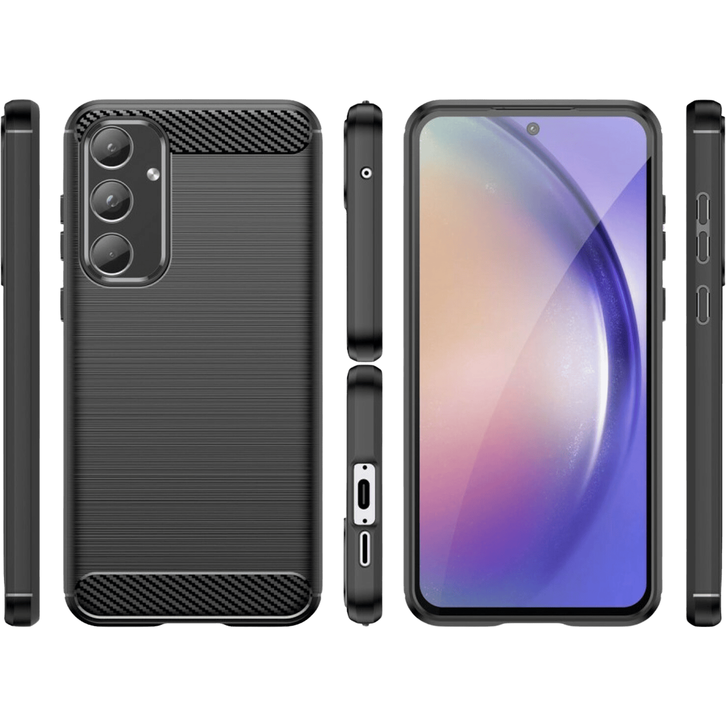 Mocaa Samsung Galaxy A55 Schokbestendig Hoesje Zwart