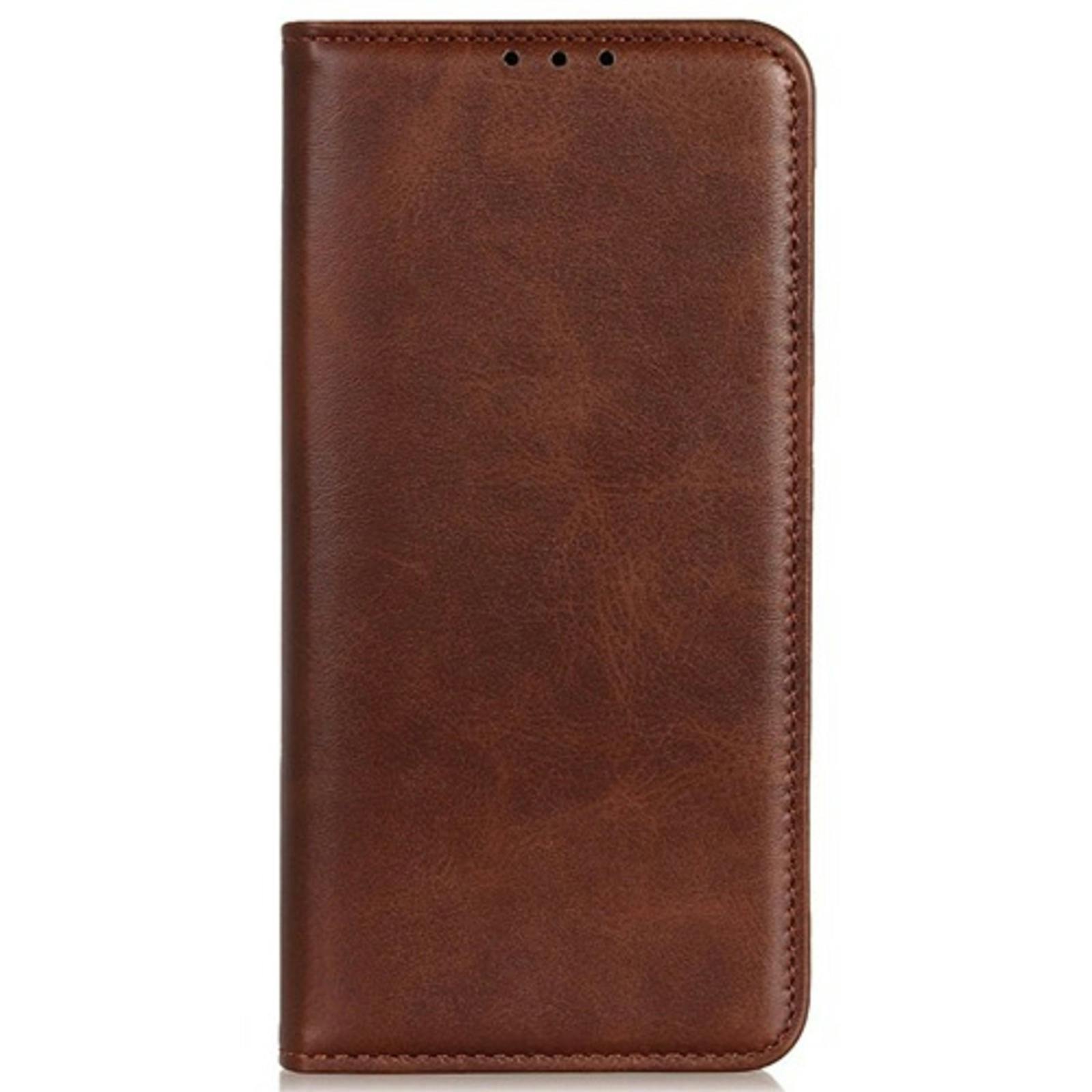CaseBody Samsung S24 / S25 Real Leather Wallet Hoesje Bruin