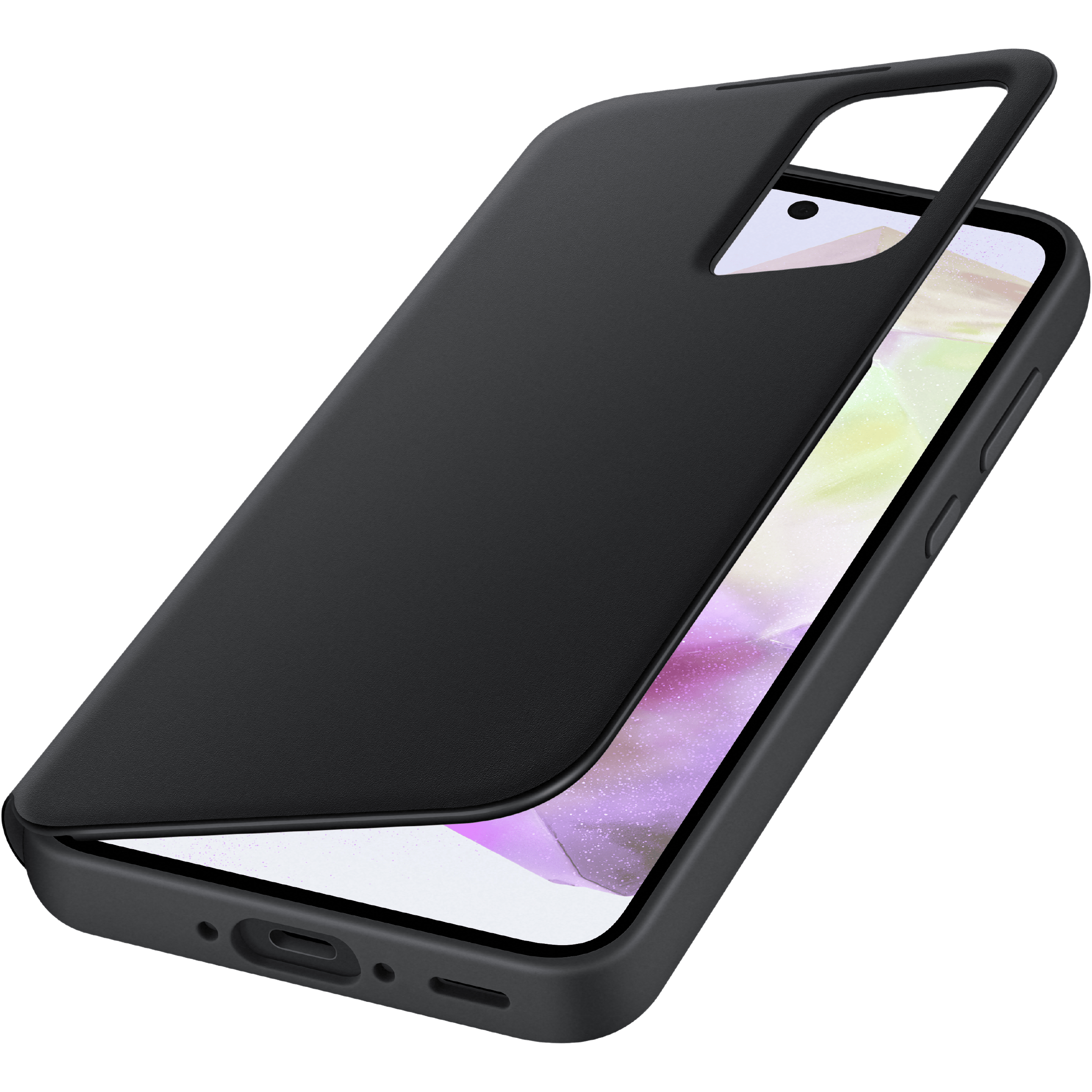 Samsung Galaxy A35 Smart View Wallet Hoesje Zwart