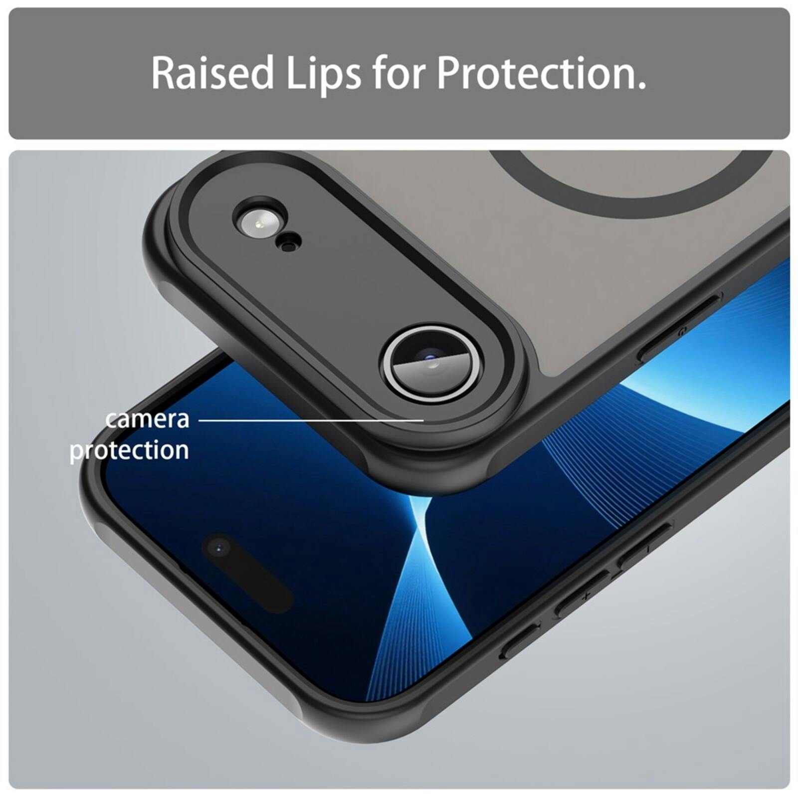 Mocaa Apple iPhone 17 Air Slim Anti-Shock MagSafe Hoesje Zwart