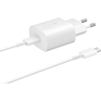 Samsung USB-C Snellader 25W + Kabel White - Voorkant