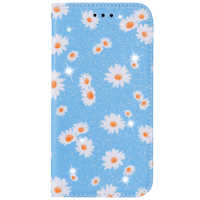 Comfycase iPhone 12 (Pro) Daisy Bookcase Hoesje Blauw