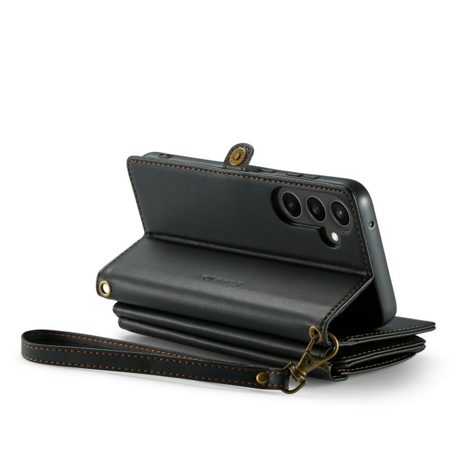 Caseme Samsung S23 FE Clutch Wallet met Koord Zwart
