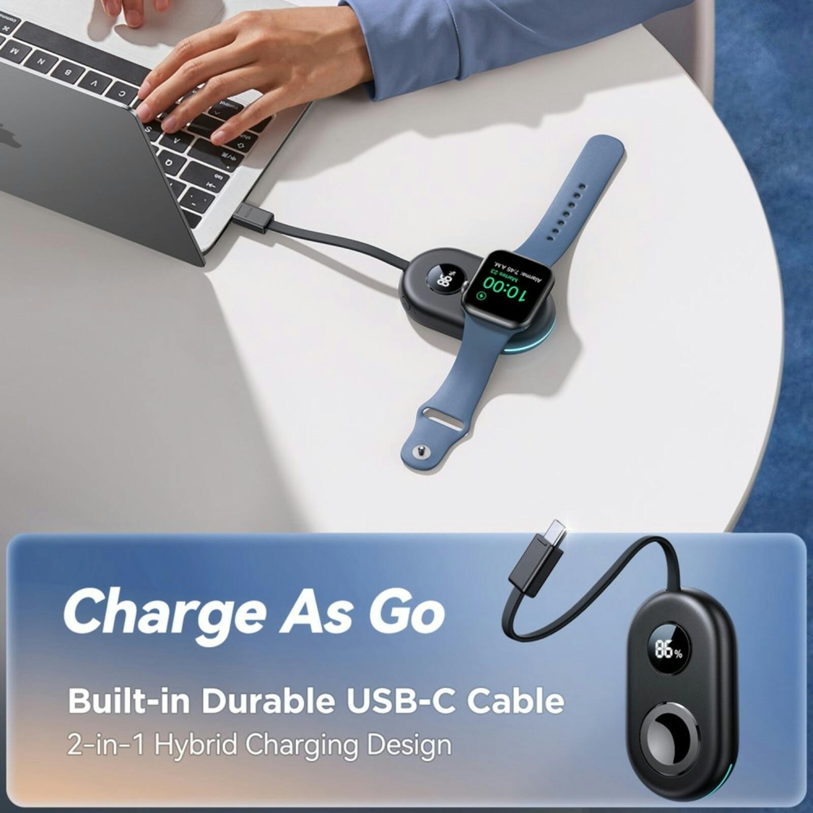 Joyroom 2.500 mAh Wireless Apple Watch Charger Zwart