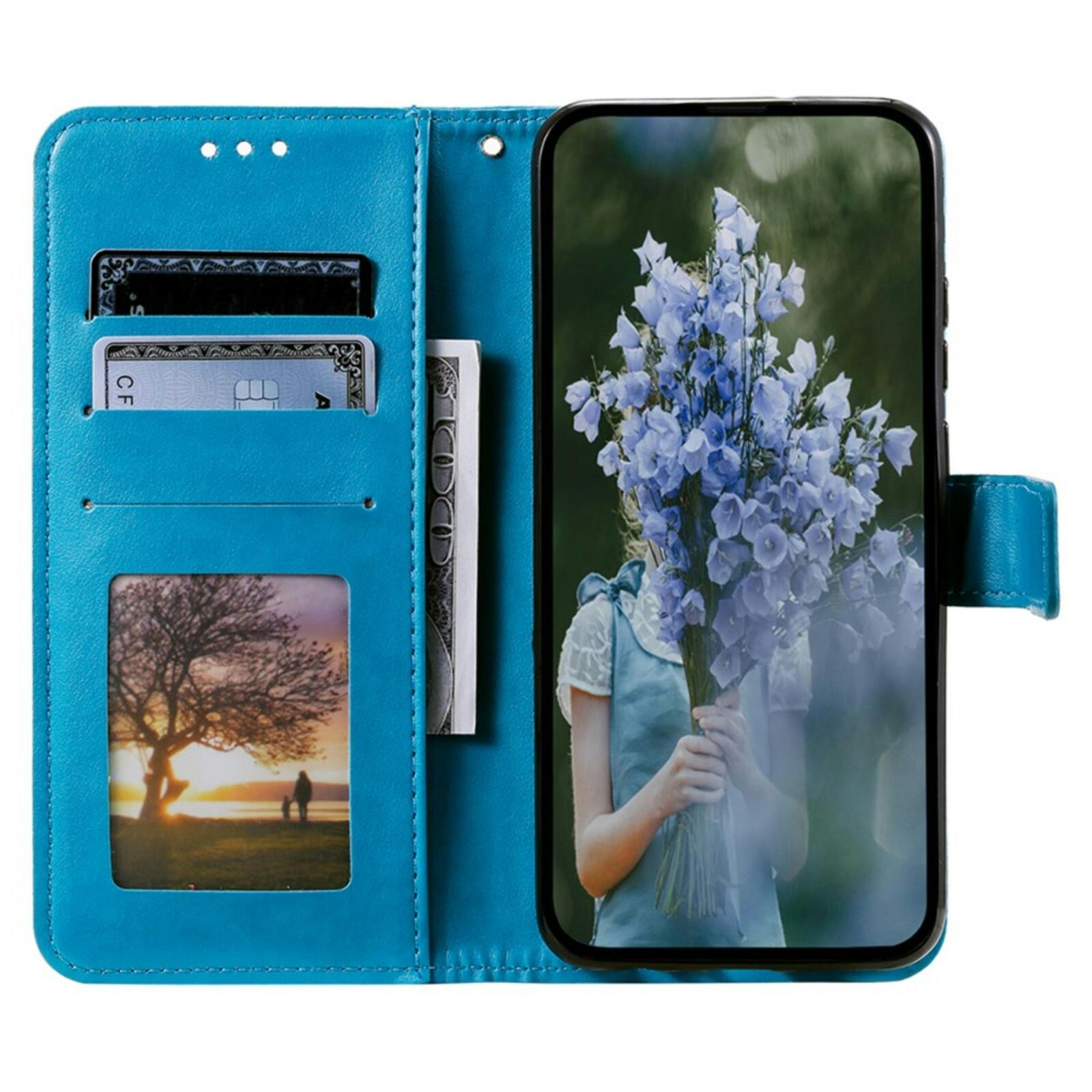 Comfycase Samsung Galaxy A56 Mandala Bookcase met Koord Blauw