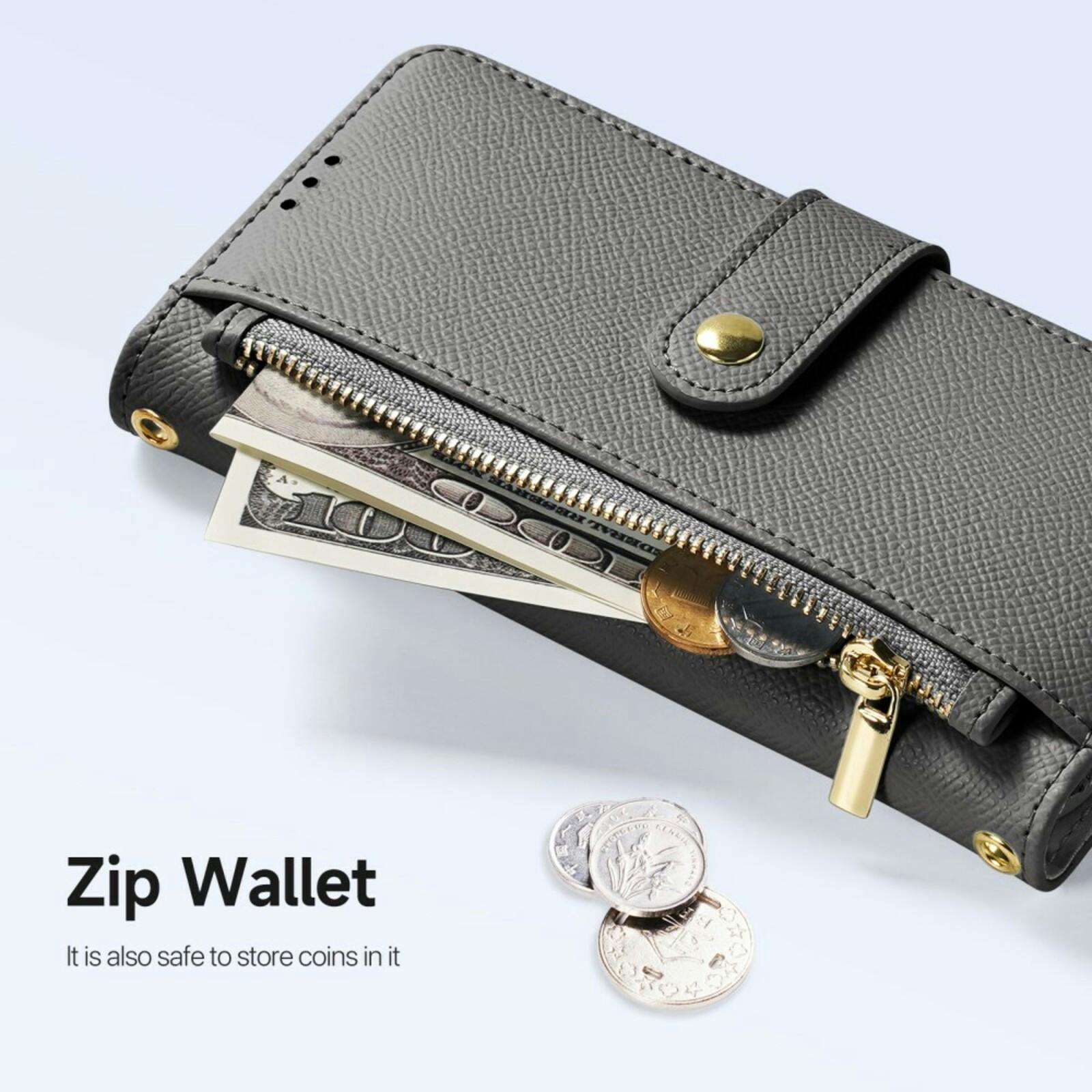 DUX DUCIS Apple iPhone 16 Premium 2-in-1 Bookcase met MagSafe Hoesje Grijs